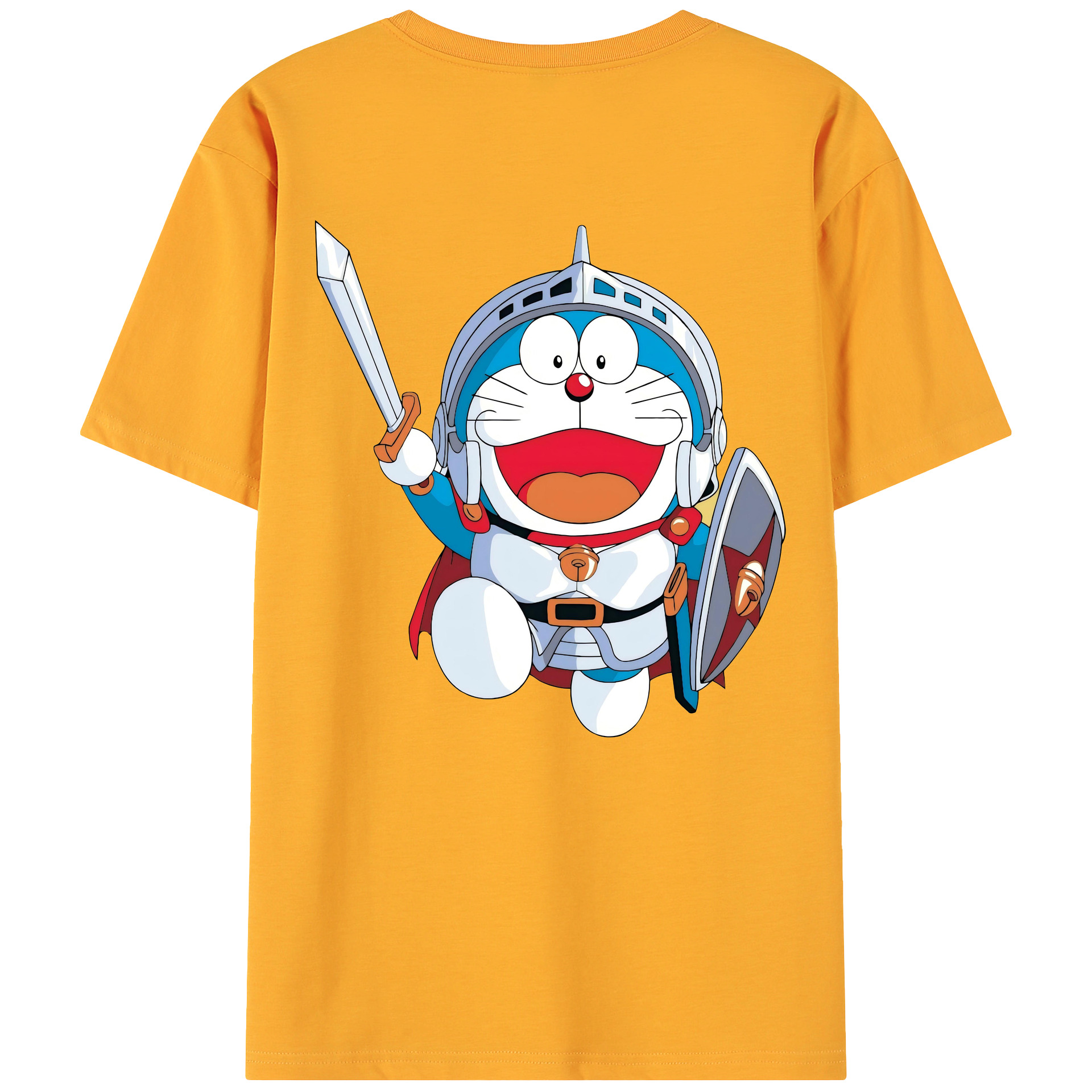（画像用） ドラえもん Doraemon 綿100％ メンズ半袖Tシャツ（バックプリント） 通気性