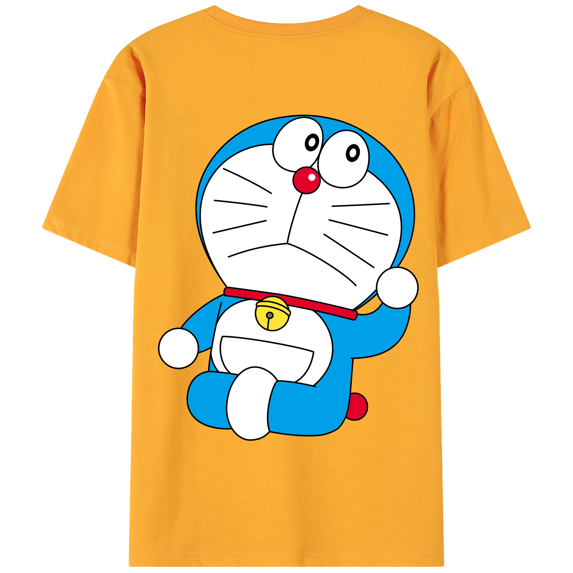 （画像用） ドラえもん Doraemon 綿100％ メンズ半袖Tシャツ（バックプリント） 通気性