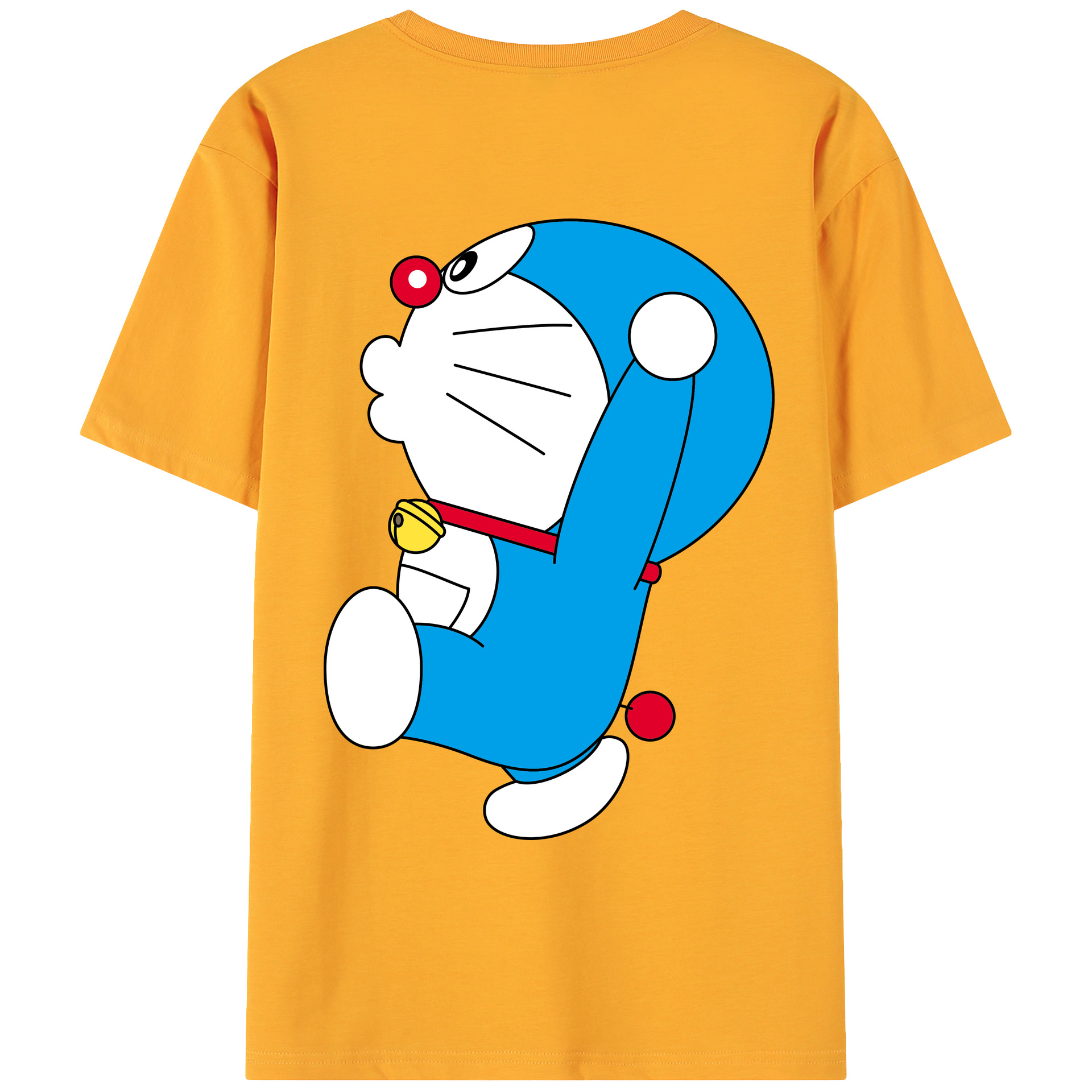 （画像用） ドラえもん Doraemon 綿100％ メンズ半袖Tシャツ（バックプリント） 通気性