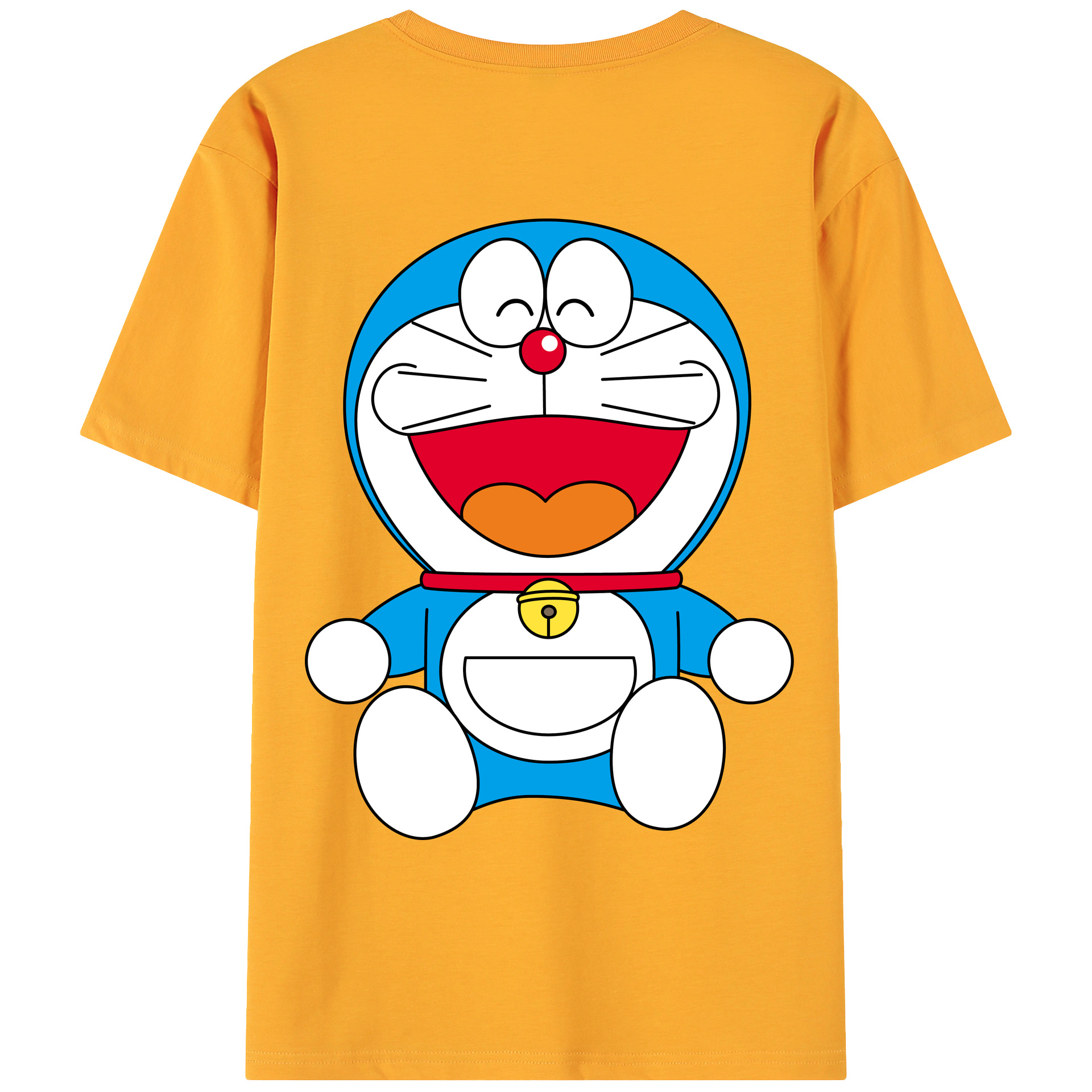 （画像用） ドラえもん Doraemon 綿100％ メンズ半袖Tシャツ（バックプリント） 通気性