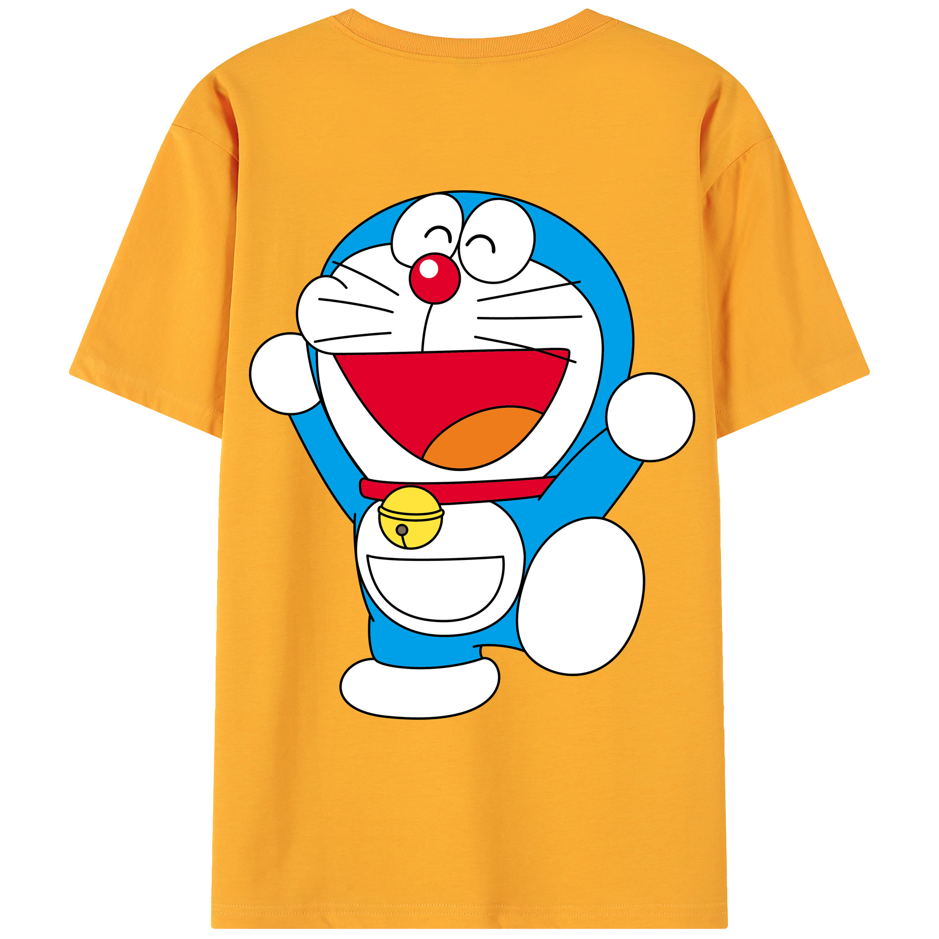 （画像用） ドラえもん Doraemon 綿100％ メンズ半袖Tシャツ（バックプリント） 通気性