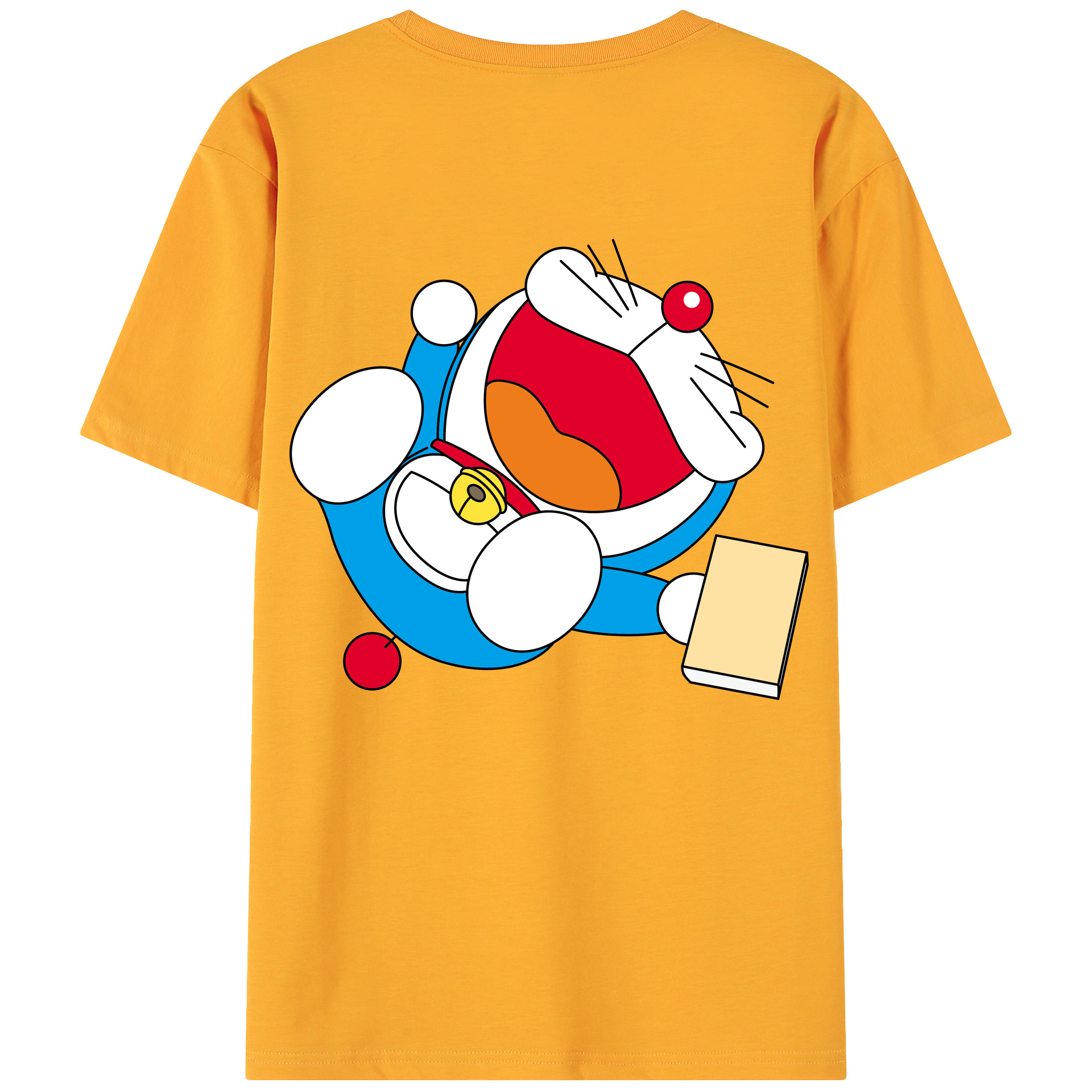 （画像用） ドラえもん Doraemon 綿100％ メンズ半袖Tシャツ（バックプリント） 通気性