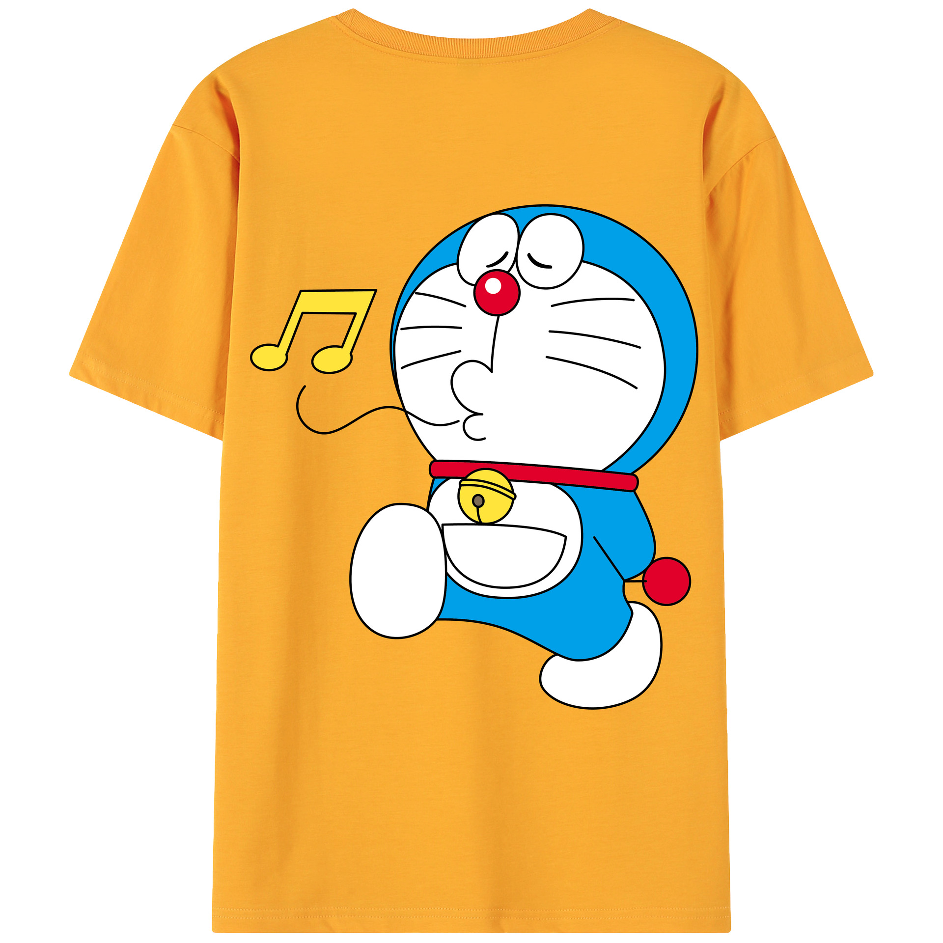 （画像用） ドラえもん Doraemon 綿100％ メンズ半袖Tシャツ（バックプリント） 通気性