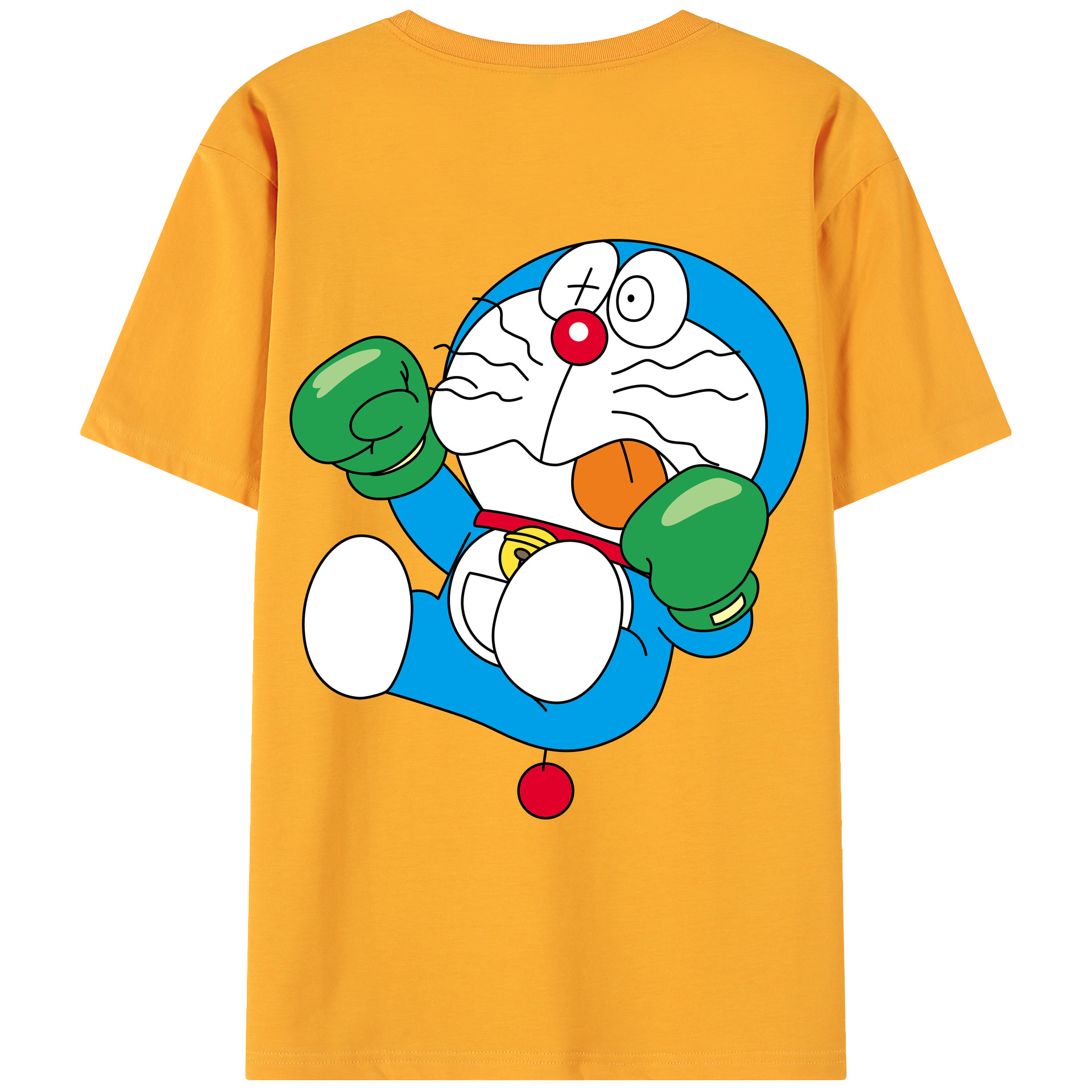 （画像用） ドラえもん Doraemon 綿100％ メンズ半袖Tシャツ（バックプリント） 通気性