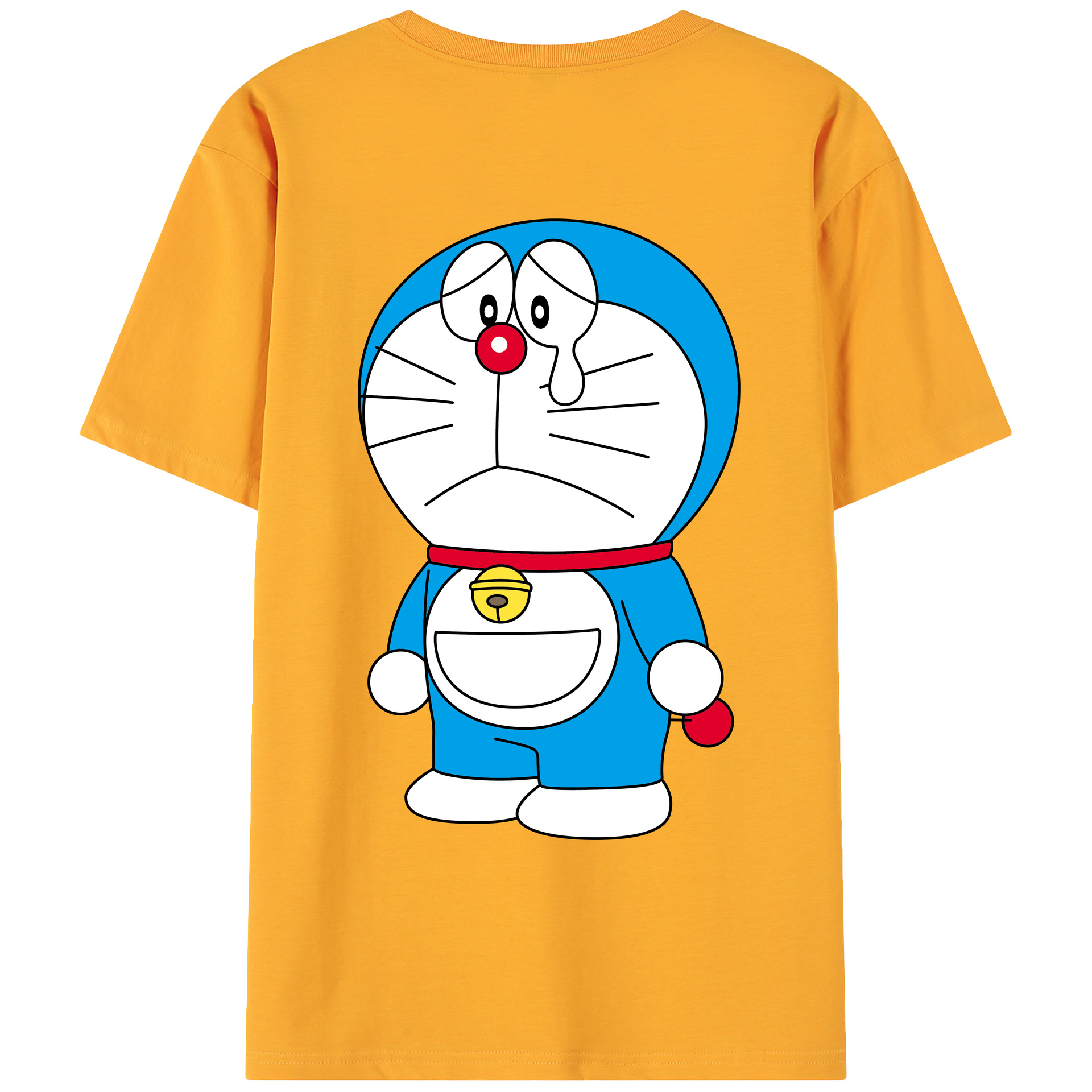 （画像用） ドラえもん Doraemon 綿100％ メンズ半袖Tシャツ（バックプリント） 通気性