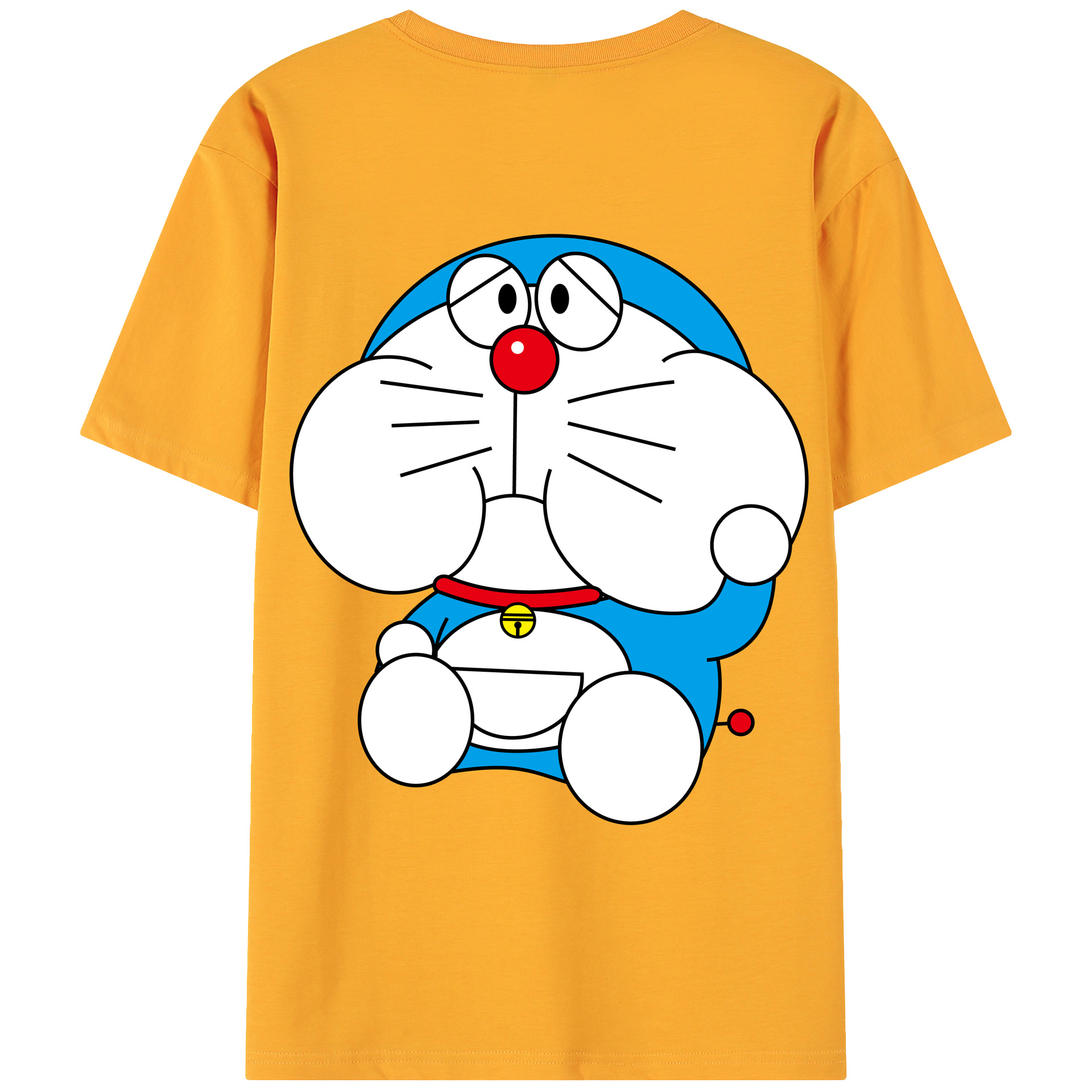 （画像用） ドラえもん Doraemon 綿100％ メンズ半袖Tシャツ（バックプリント） 通気性