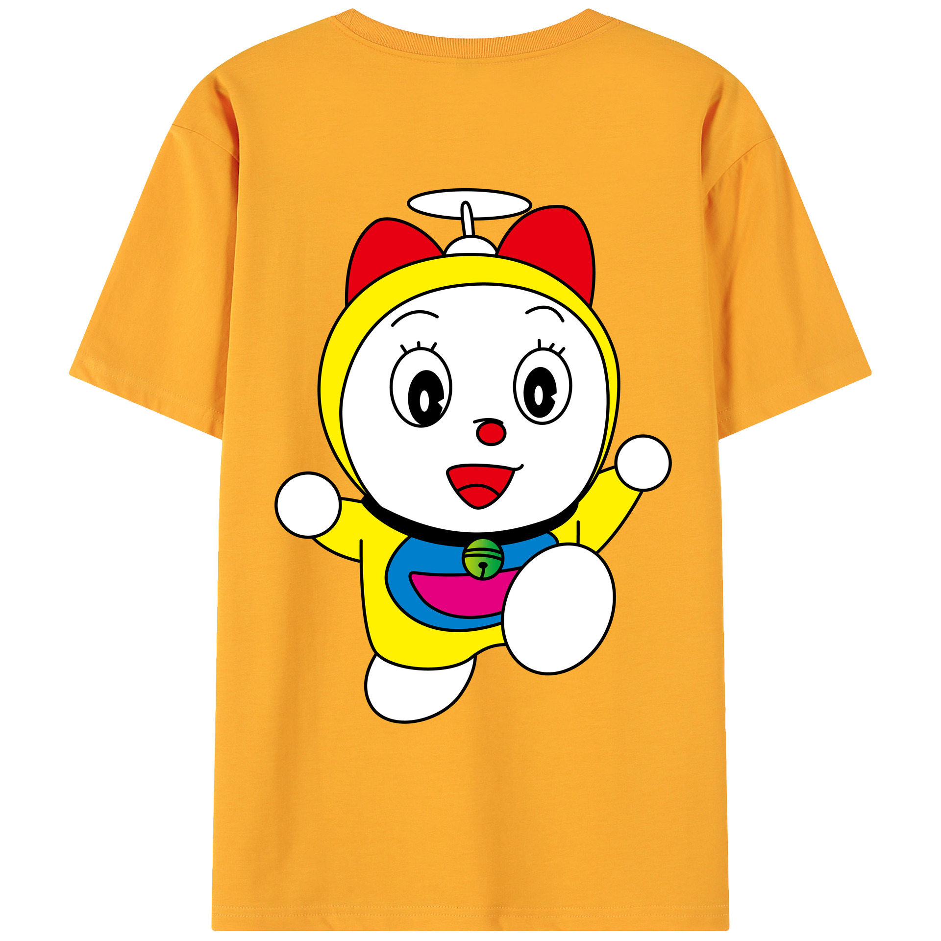 （画像用） ドラえもん ドラミ Doraemon Dorami 綿100％ メンズ半袖Tシャツ（バックプリント） 通気性