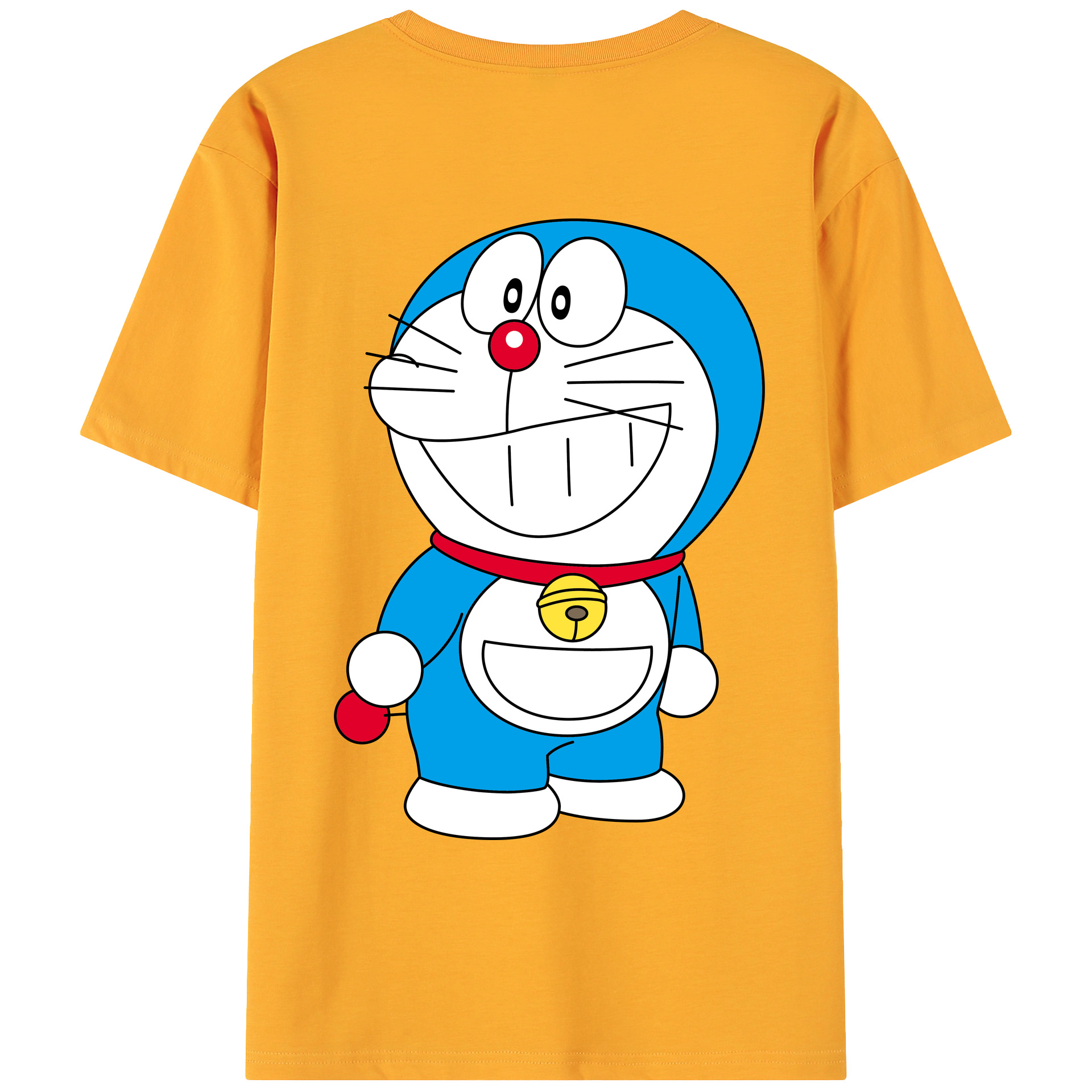 （画像用） ドラえもん Doraemon 綿100％ メンズ半袖Tシャツ（バックプリント） 通気性