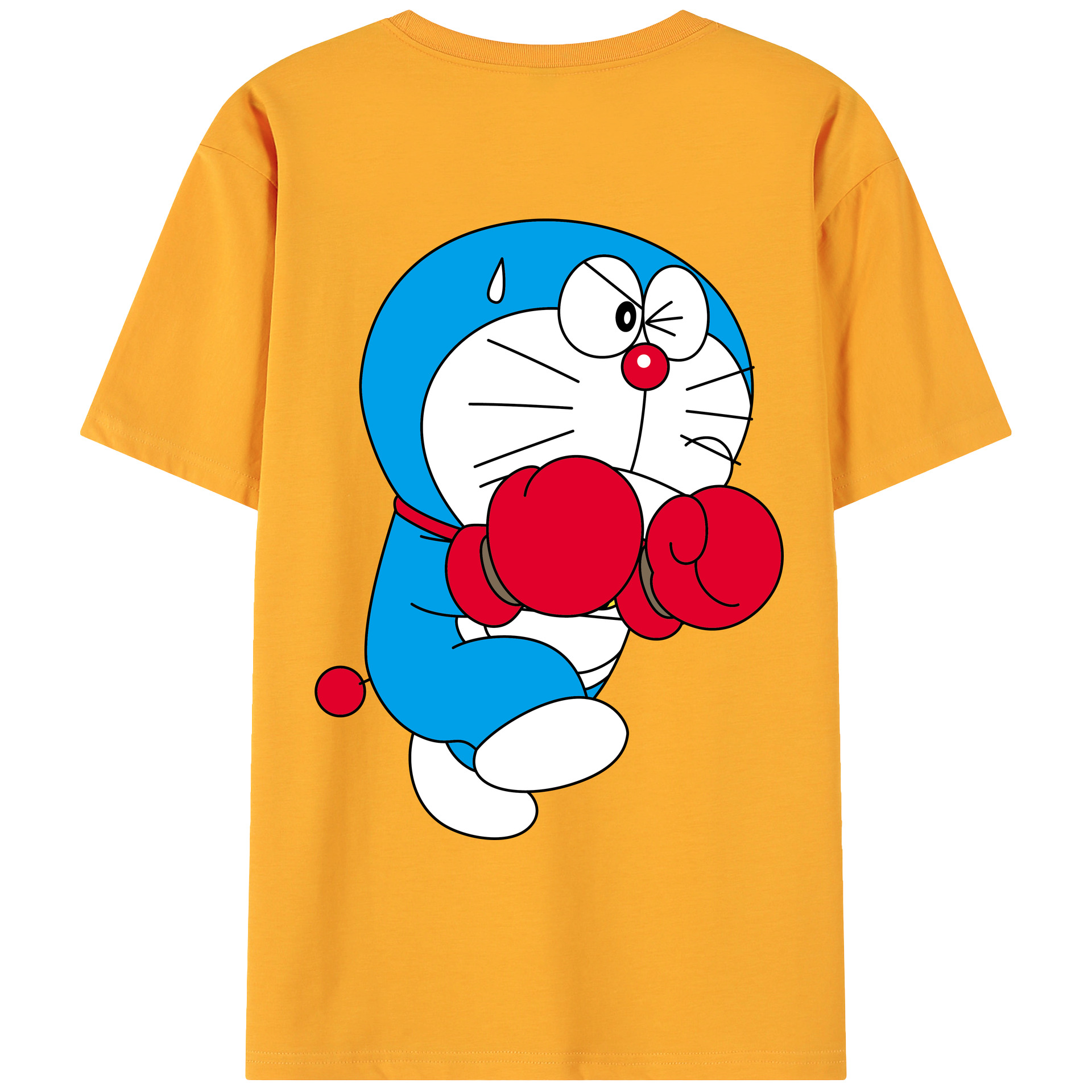（画像用） ドラえもん Doraemon 綿100％ メンズ半袖Tシャツ（バックプリント） 通気性