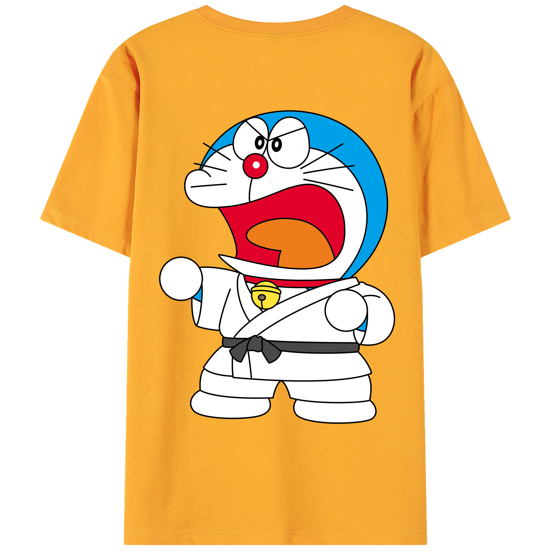 （画像用） ドラえもん Doraemon 綿100％ メンズ半袖Tシャツ（バックプリント） 通気性