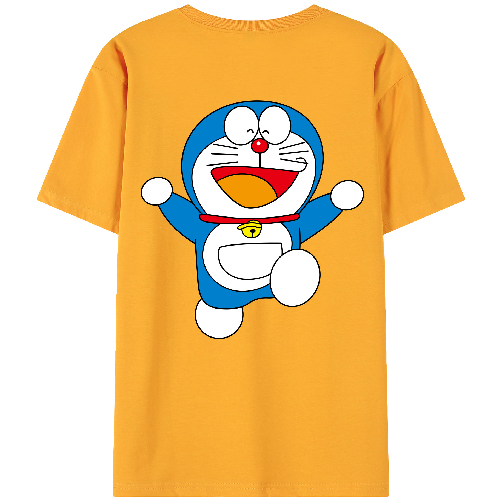 （画像用） ドラえもん Doraemon 綿100％ メンズ半袖Tシャツ（バックプリント） 通気性