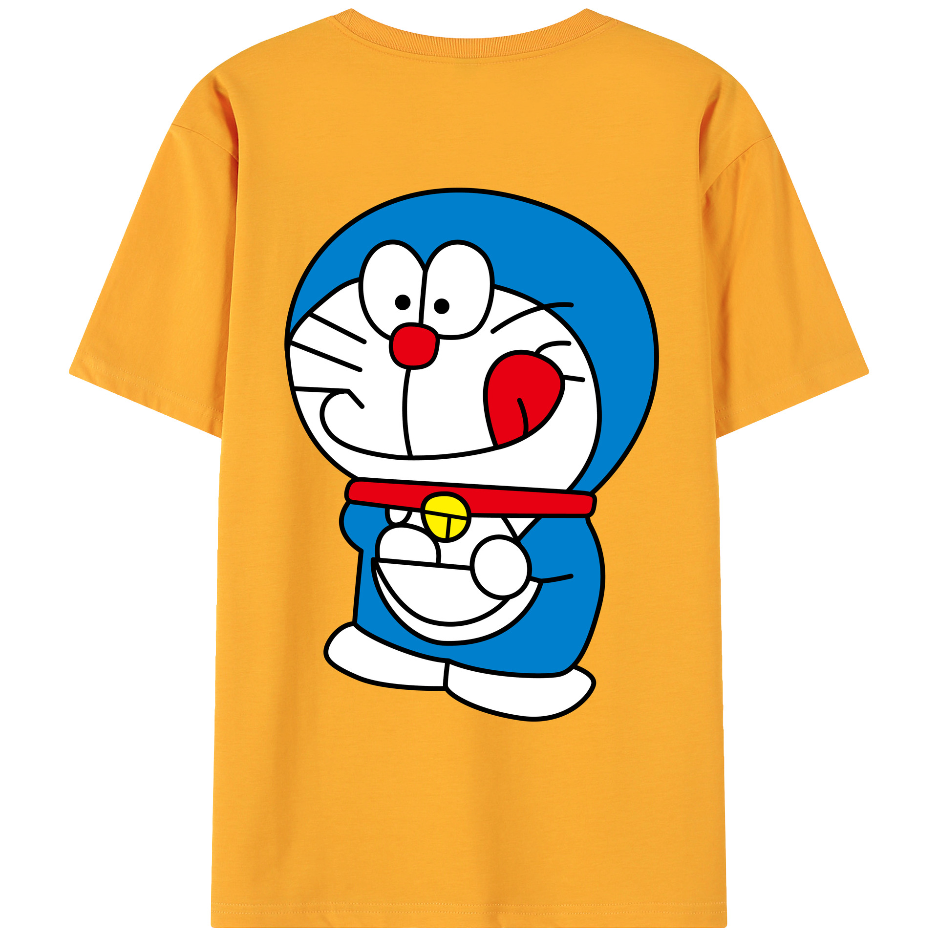 （画像用） ドラえもん Doraemon 綿100％ メンズ半袖Tシャツ（バックプリント） 通気性