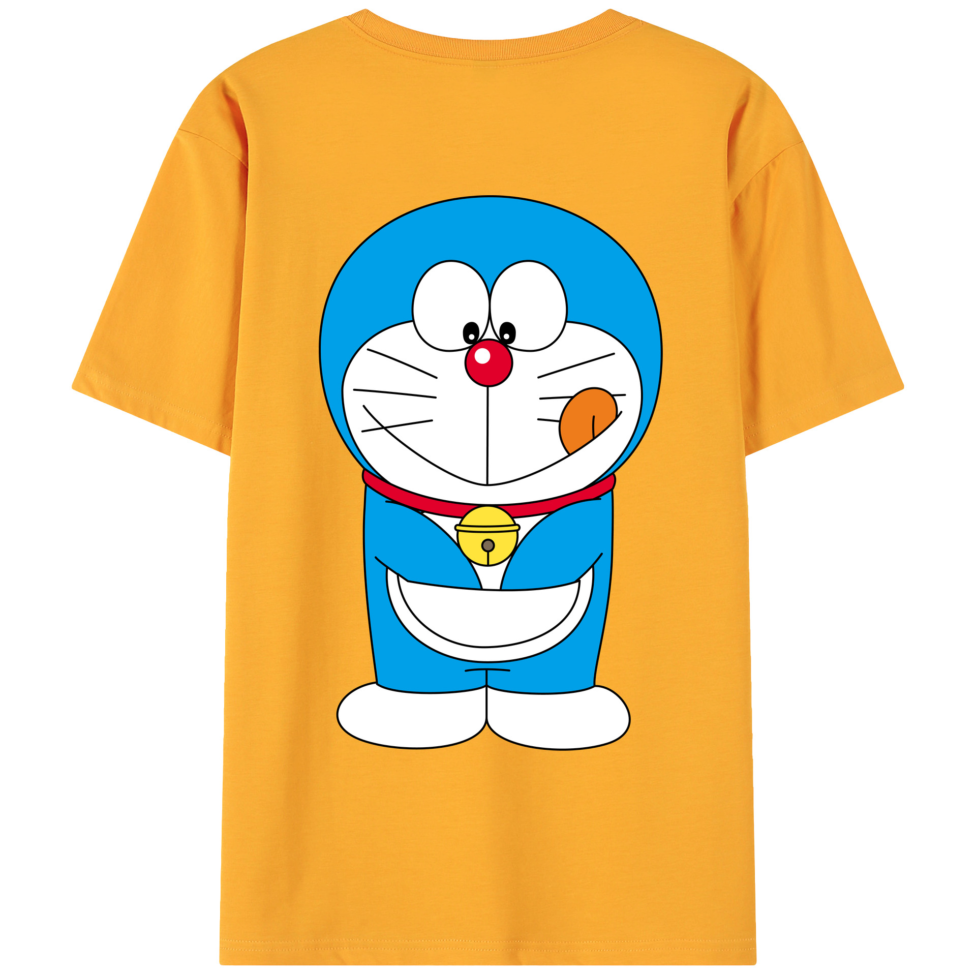 （画像用） ドラえもん Doraemon 綿100％ メンズ半袖Tシャツ（バックプリント） 通気性