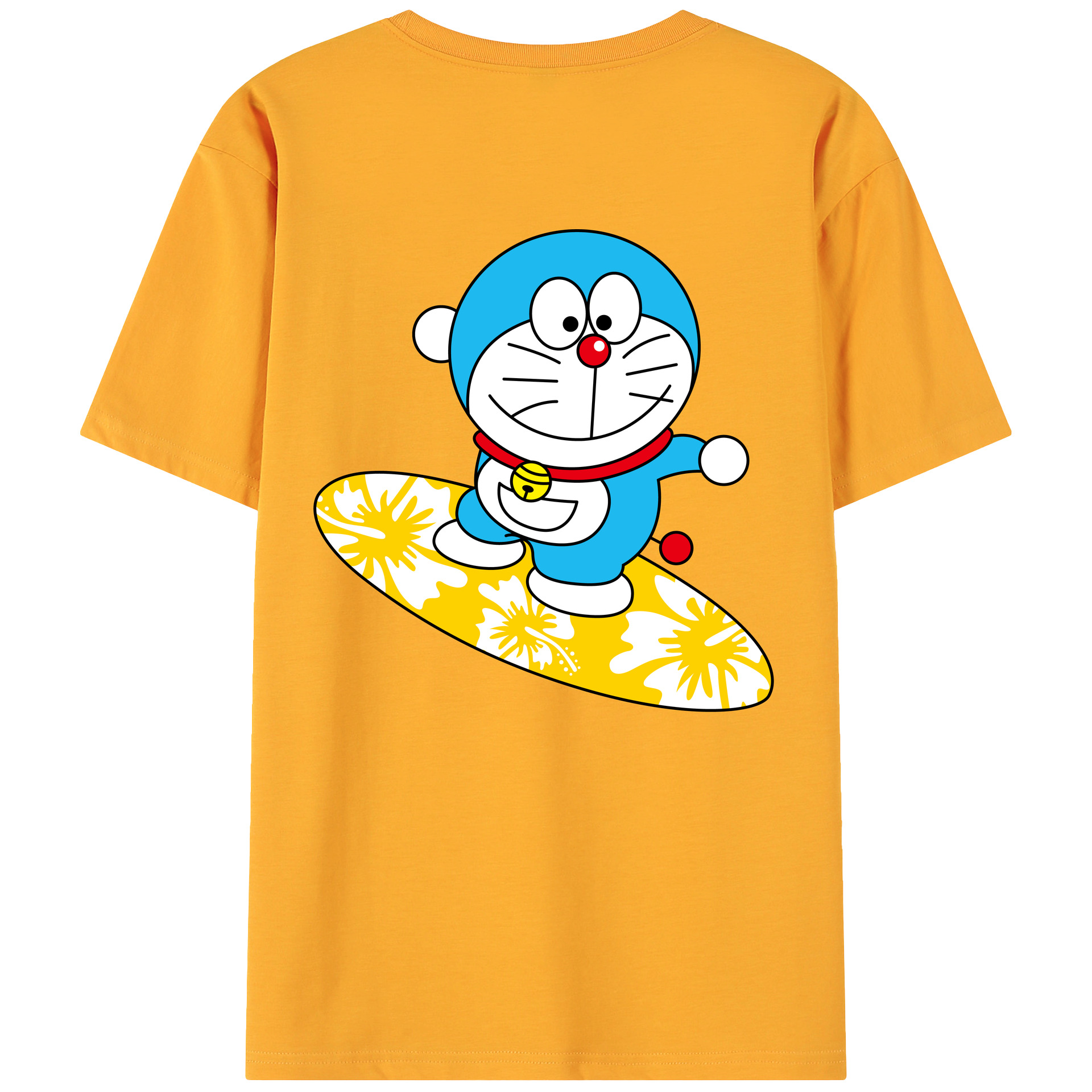 （画像用） ドラえもん Doraemon 綿100％ メンズ半袖Tシャツ（バックプリント） 通気性