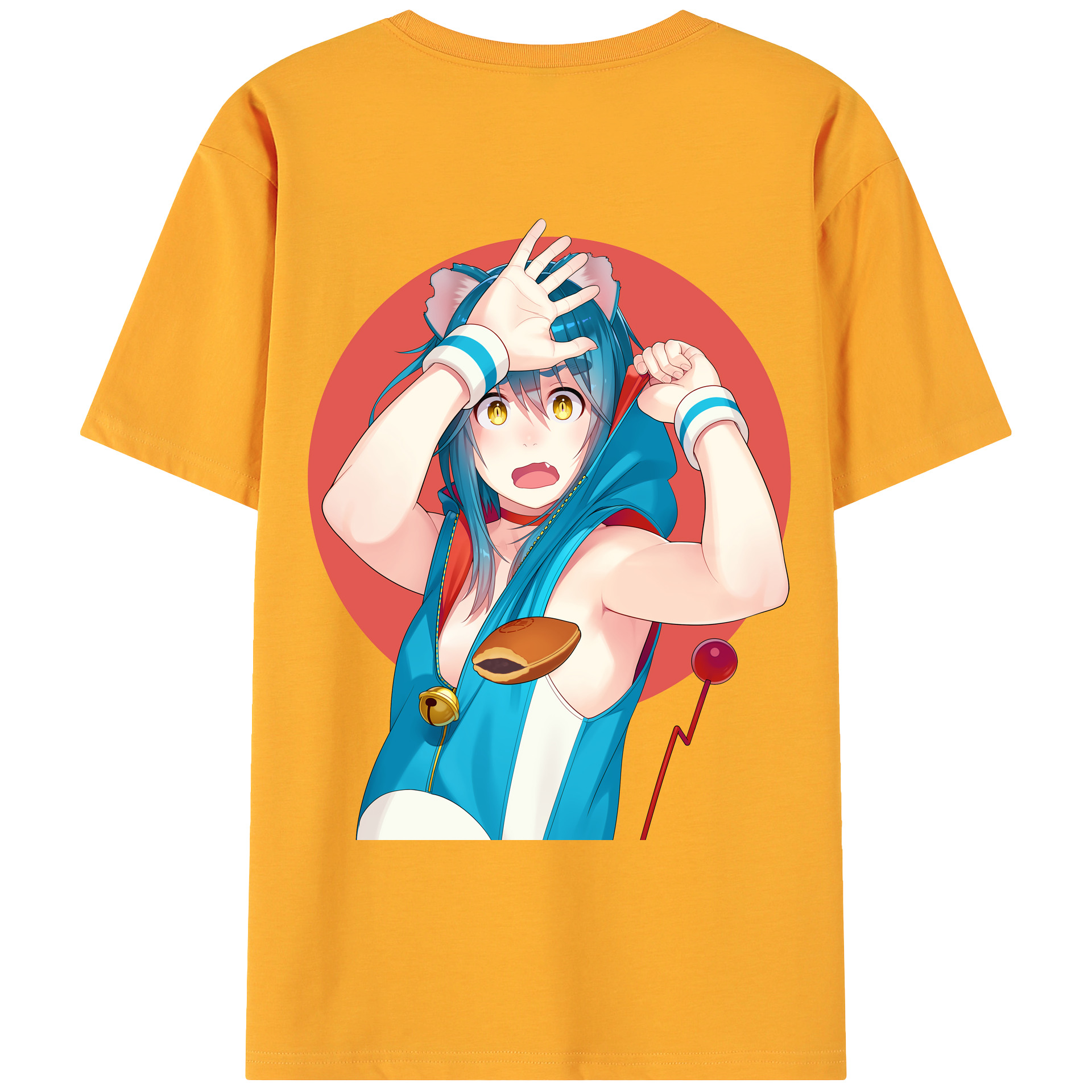 （画像用） ドラえもん Doraemon 綿100％ メンズ半袖Tシャツ（バックプリント） 通気性