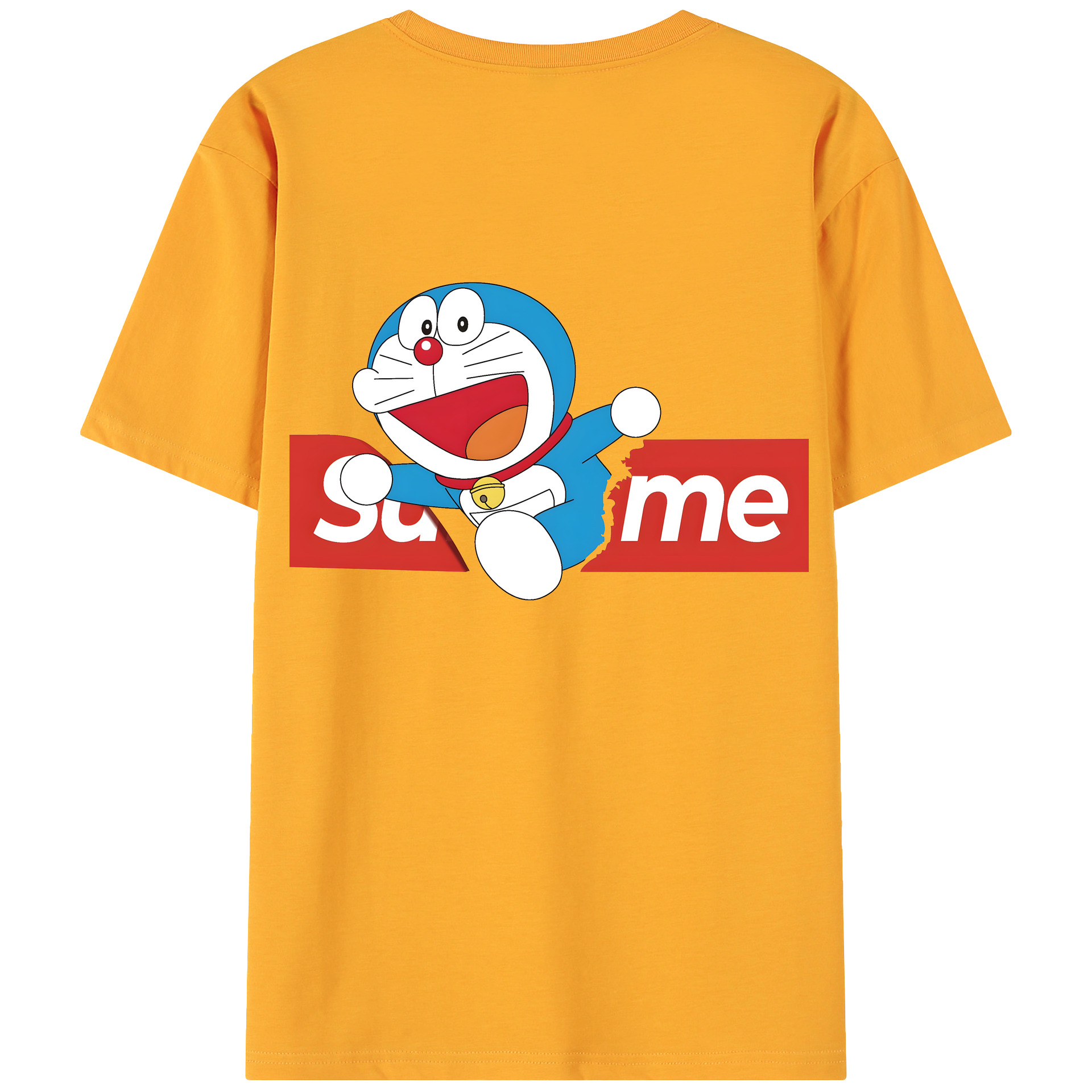 （画像用） ドラえもん Doraemon 綿100％ メンズ半袖Tシャツ（バックプリント） 通気性