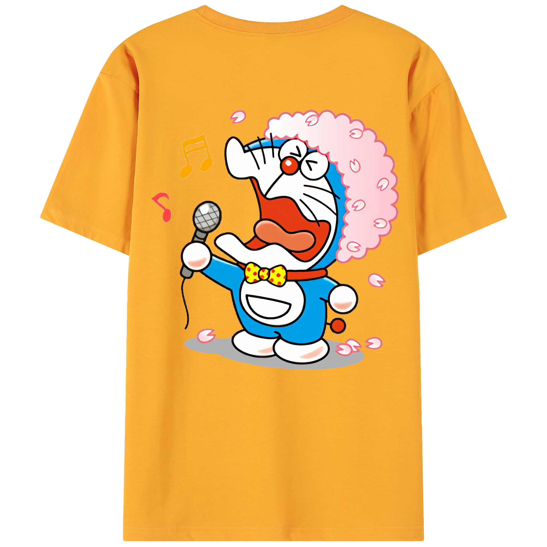 （画像用） ドラえもん Doraemon 綿100％ メンズ半袖Tシャツ（バックプリント） 通気性