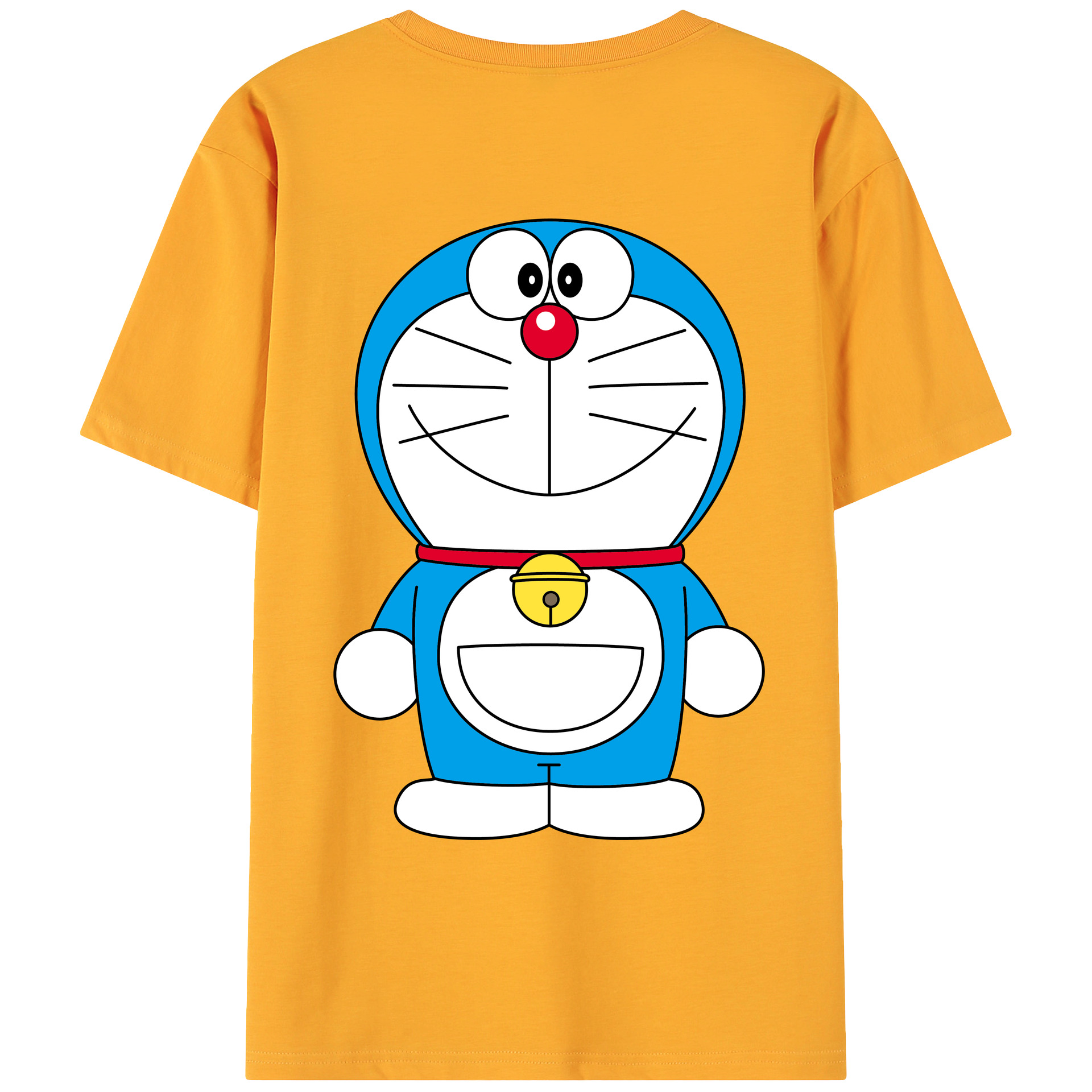 （画像用） ドラえもん Doraemon 綿100％ メンズ半袖Tシャツ（バックプリント） 通気性