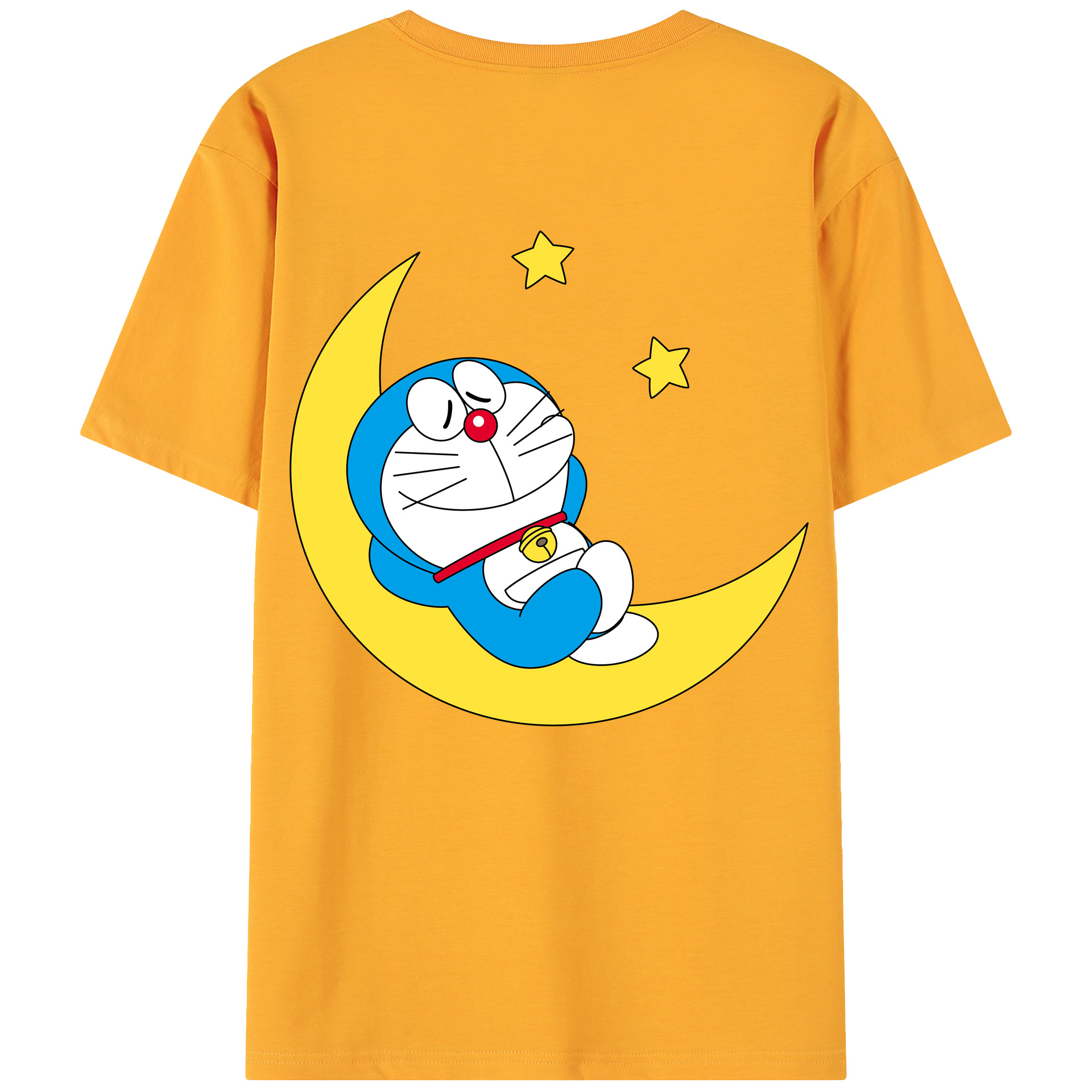 （画像用） ドラえもん Doraemon 綿100％ メンズ半袖Tシャツ（バックプリント） 通気性