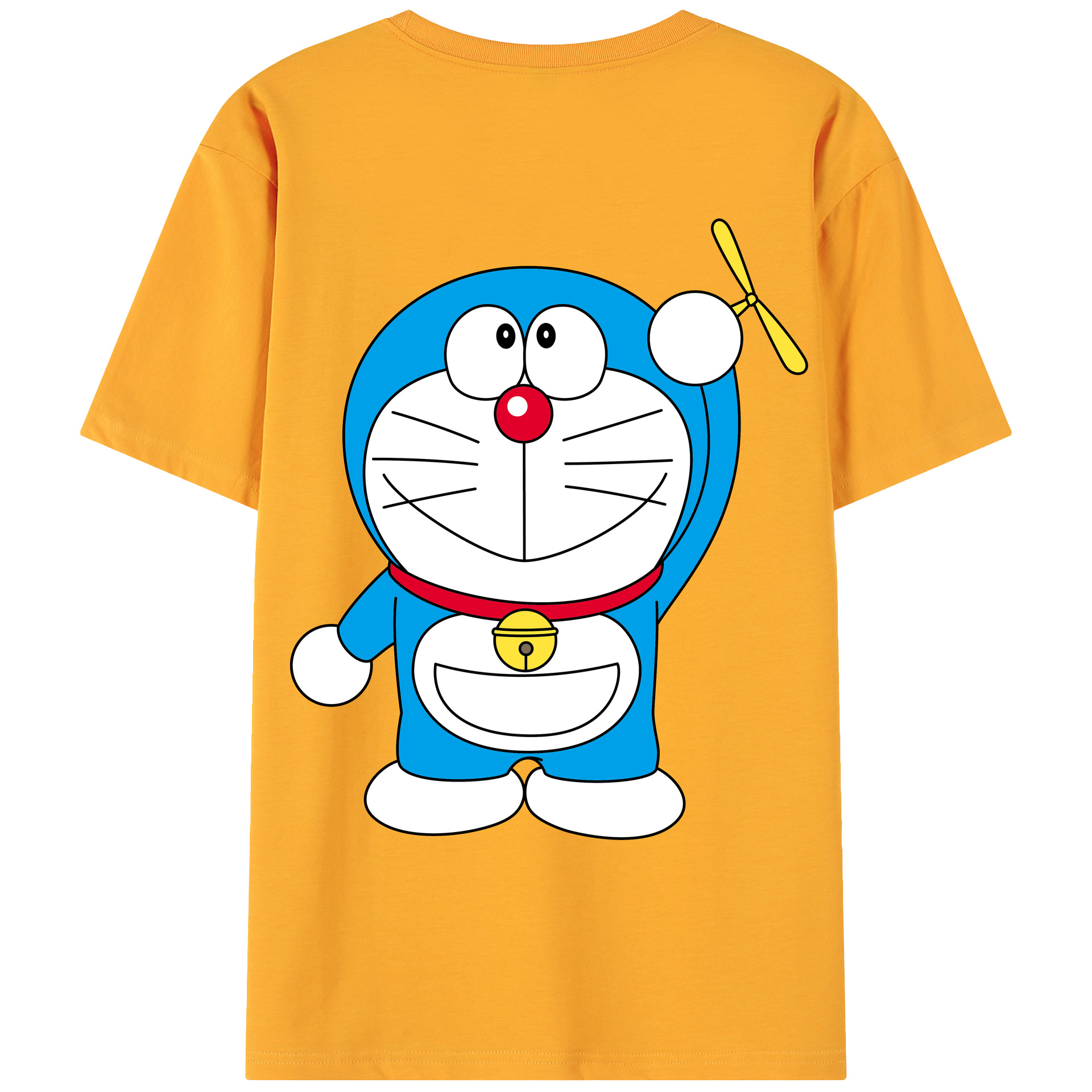 （画像用） ドラえもん Doraemon 綿100％ メンズ半袖Tシャツ（バックプリント） 通気性