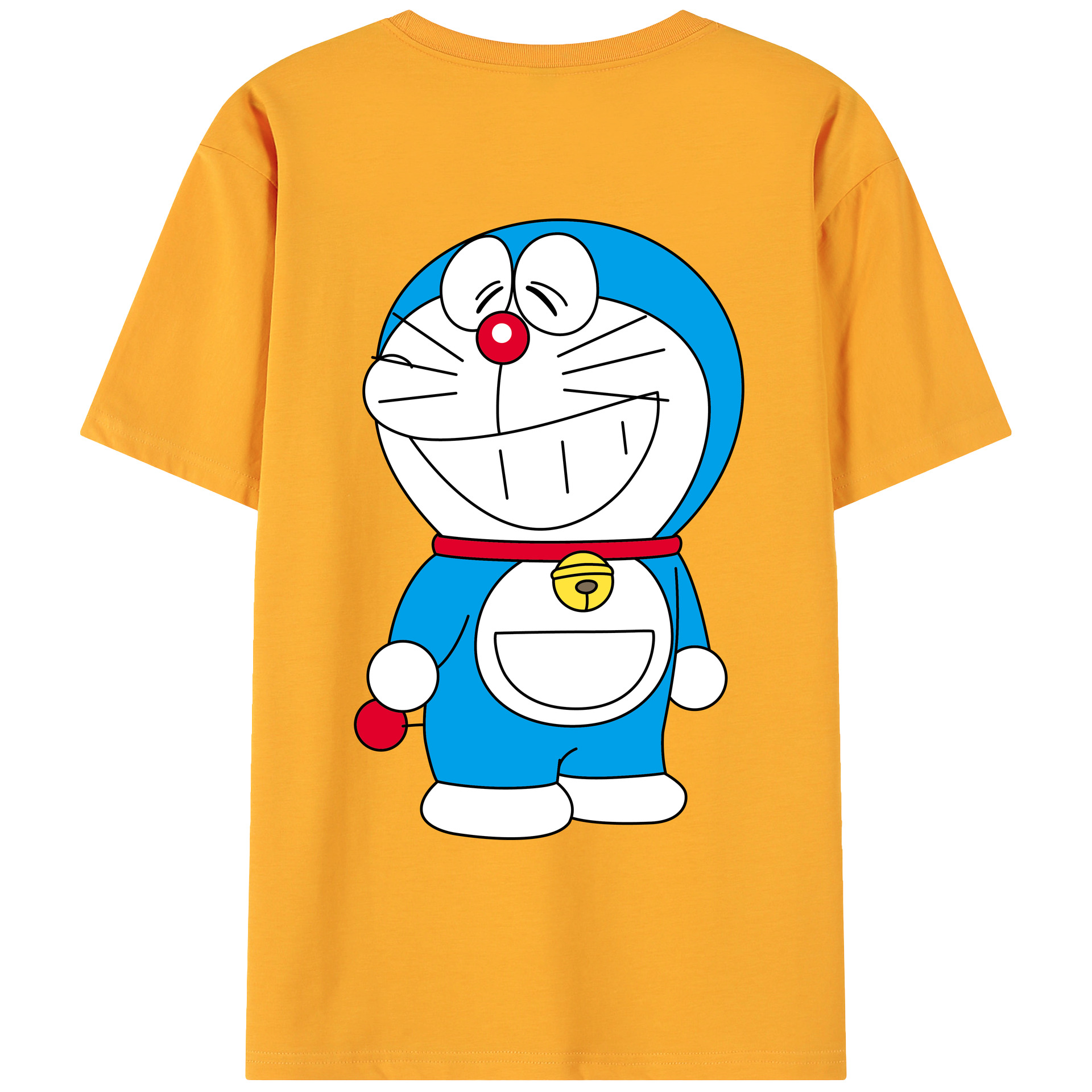 （画像用） ドラえもん Doraemon 綿100％ メンズ半袖Tシャツ（バックプリント） 通気性