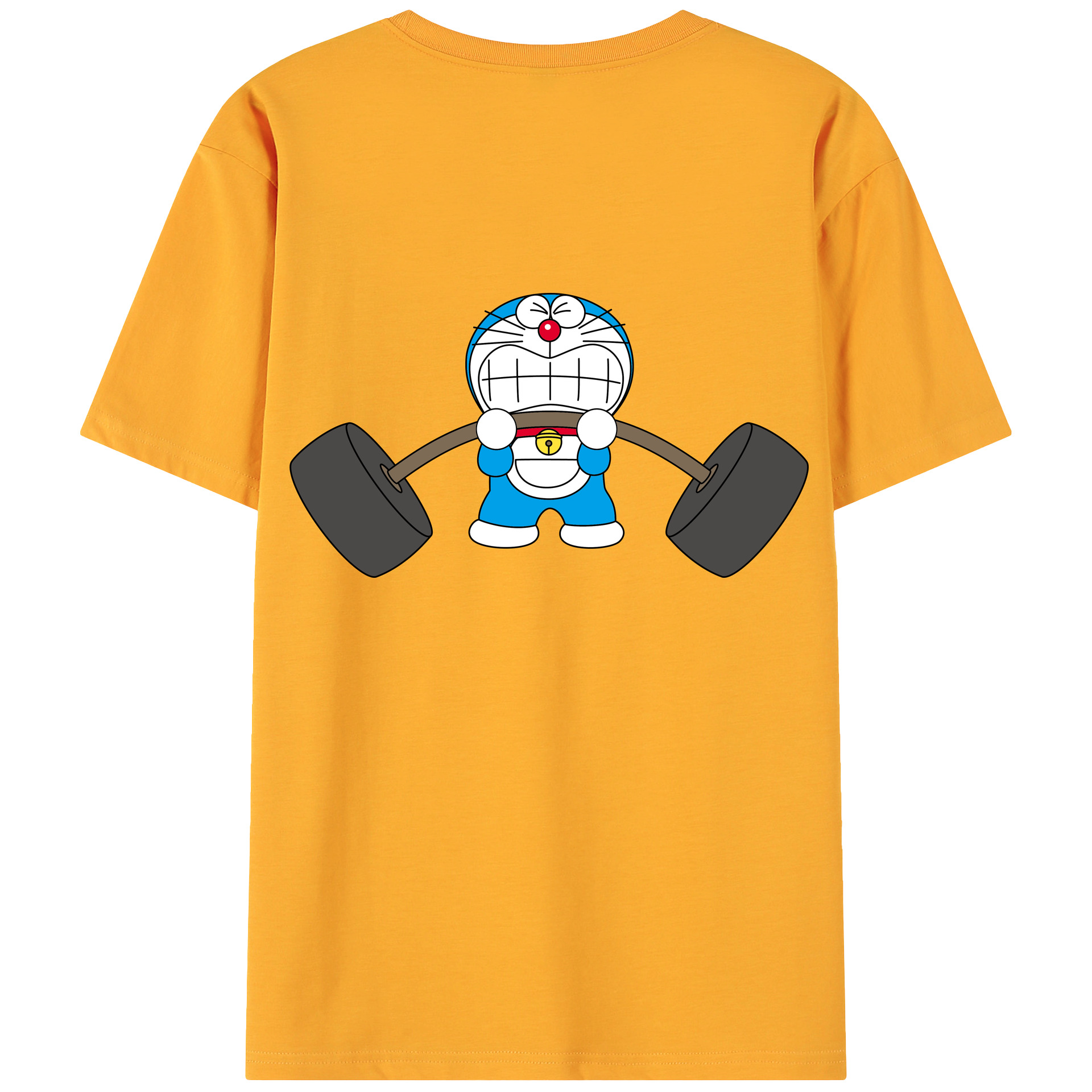 （画像用） ドラえもん Doraemon 綿100％ メンズ半袖Tシャツ（バックプリント） 通気性