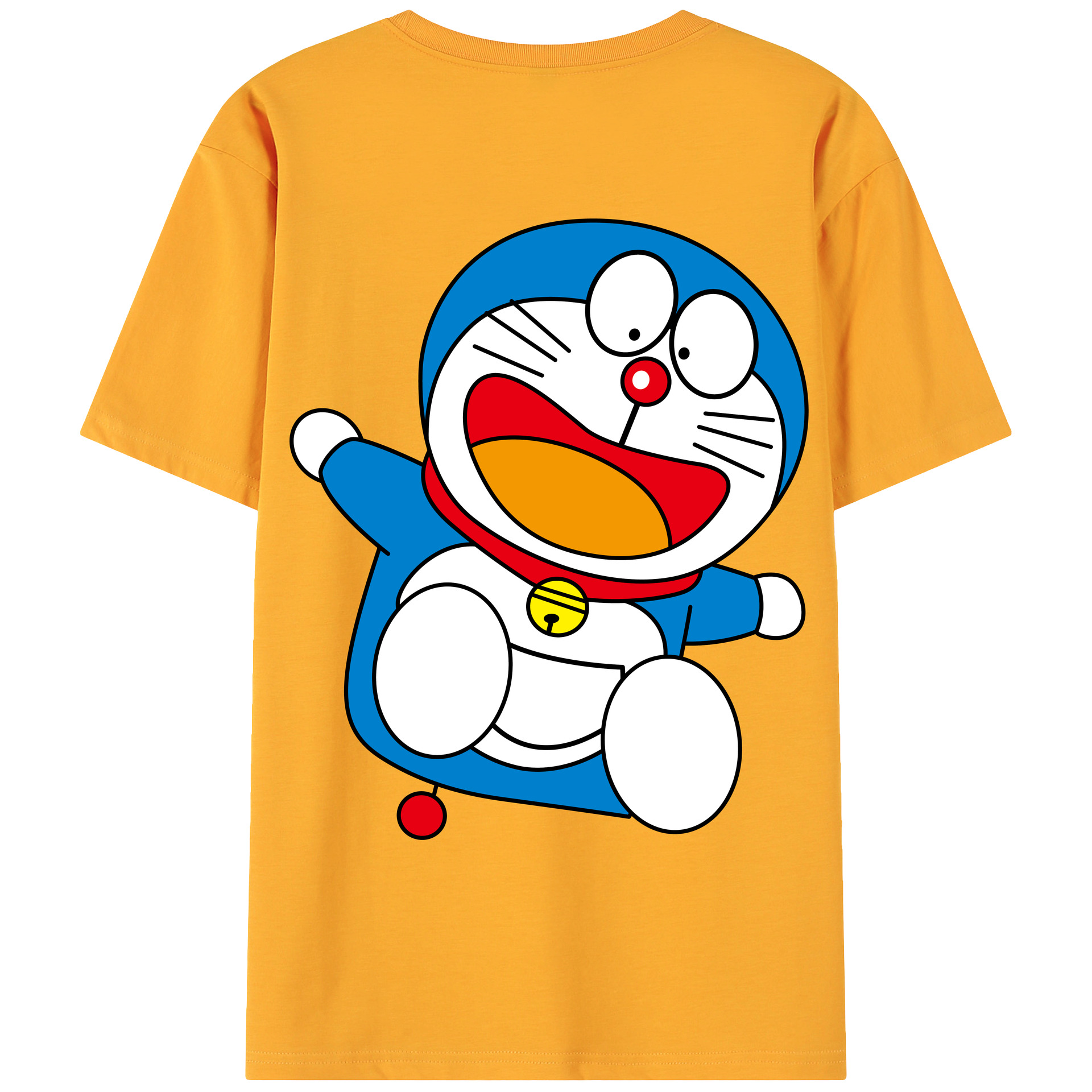 （画像用） ドラえもん Doraemon 綿100％ メンズ半袖Tシャツ（バックプリント） 通気性
