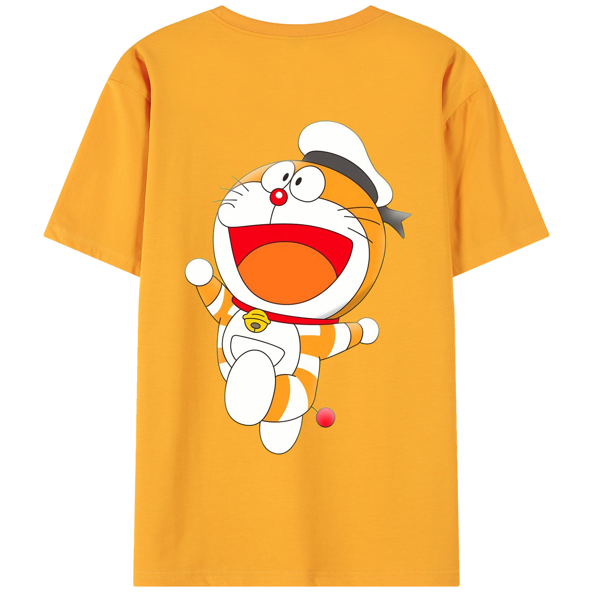 （画像用） ドラえもん Doraemon 綿100％ メンズ半袖Tシャツ（バックプリント） 通気性