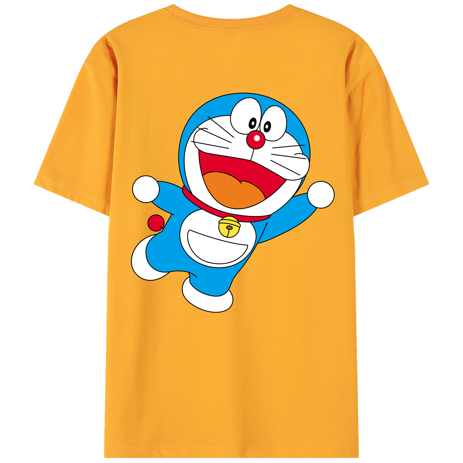 （画像用） ドラえもん Doraemon 綿100％ メンズ半袖Tシャツ（バックプリント） 通気性