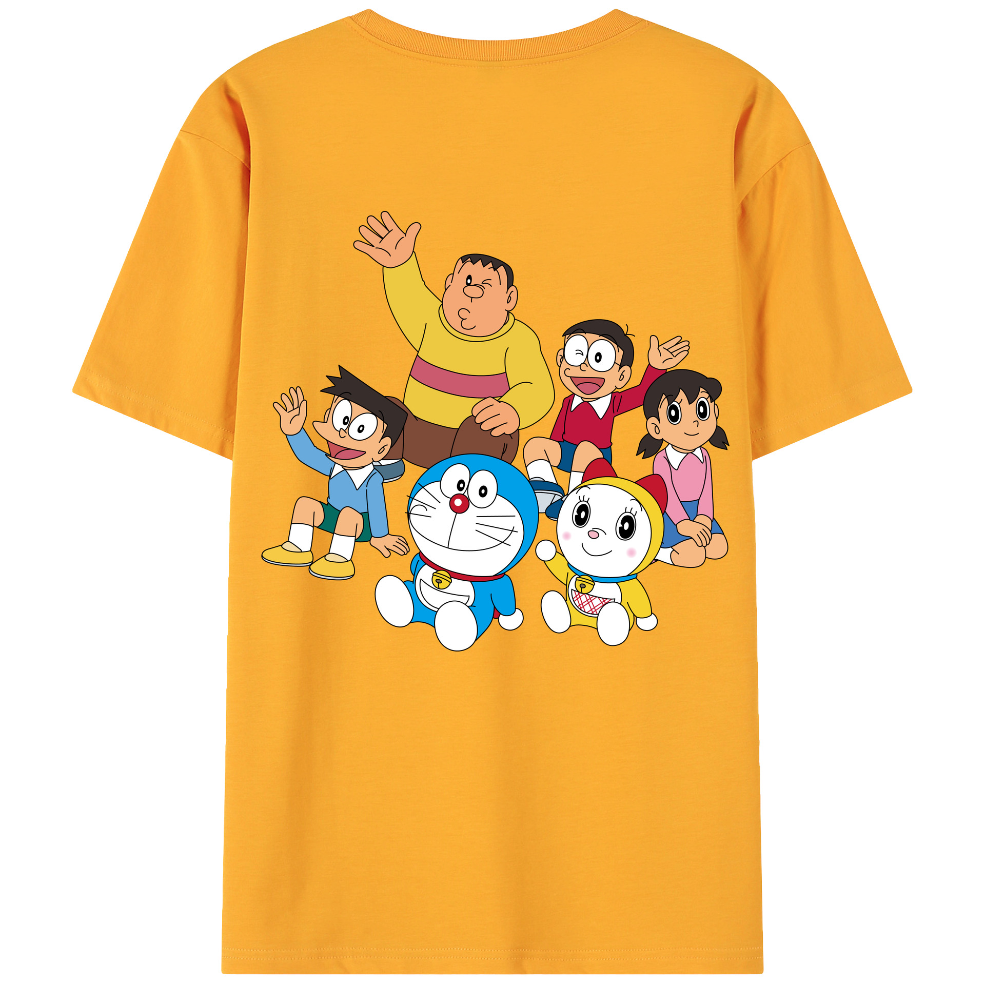 （画像用） ドラえもん 骨川 スネ夫 Doraemon Honekawa Suneo 綿100％ メンズ半袖Tシャツ（バックプリント） 通気性