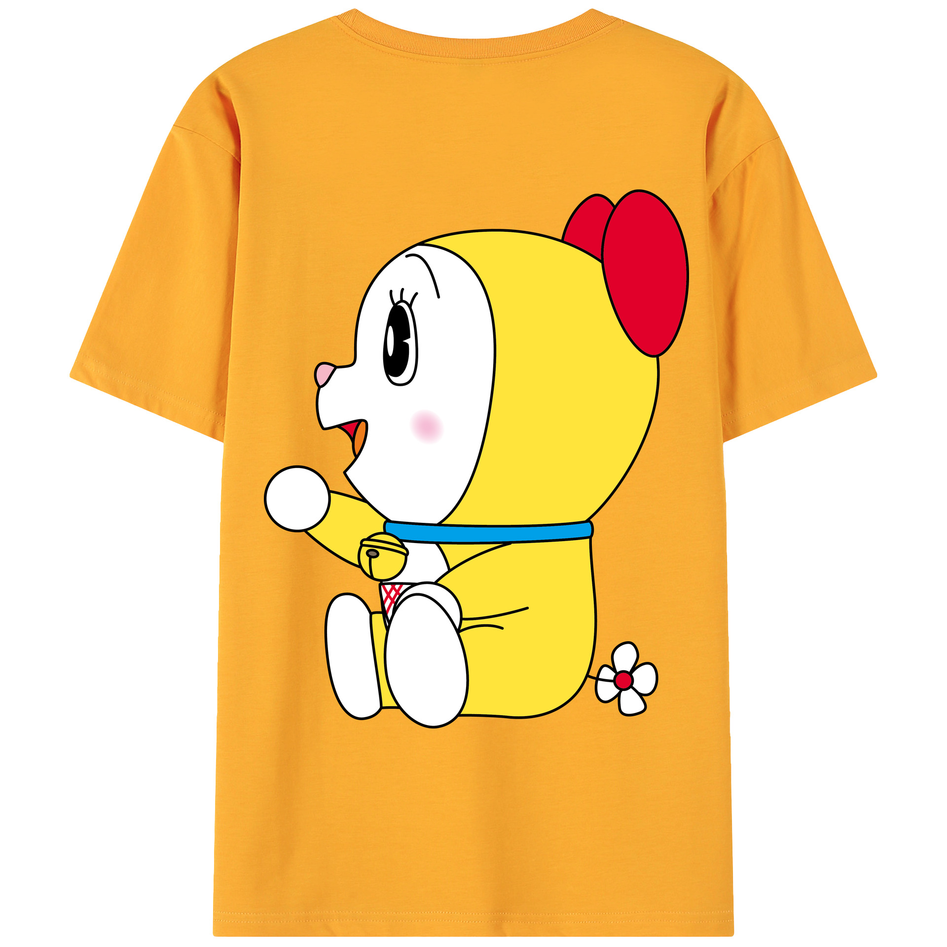 （画像用） ドラえもん ドラミ Doraemon Dorami 綿100％ メンズ半袖Tシャツ（バックプリント） 通気性