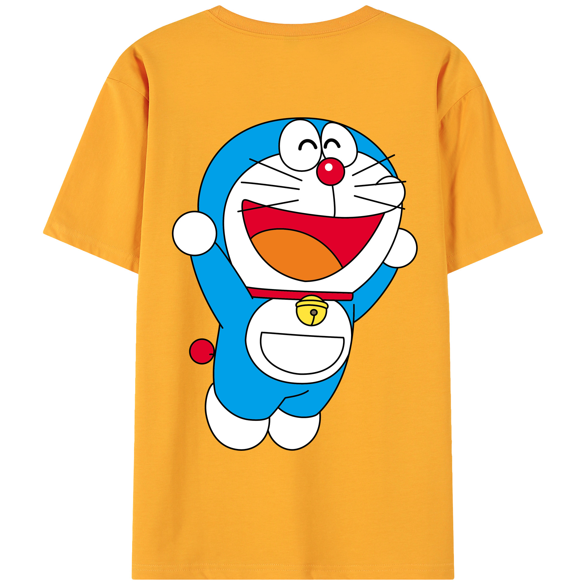 （画像用） ドラえもん Doraemon 綿100％ メンズ半袖Tシャツ（バックプリント） 通気性