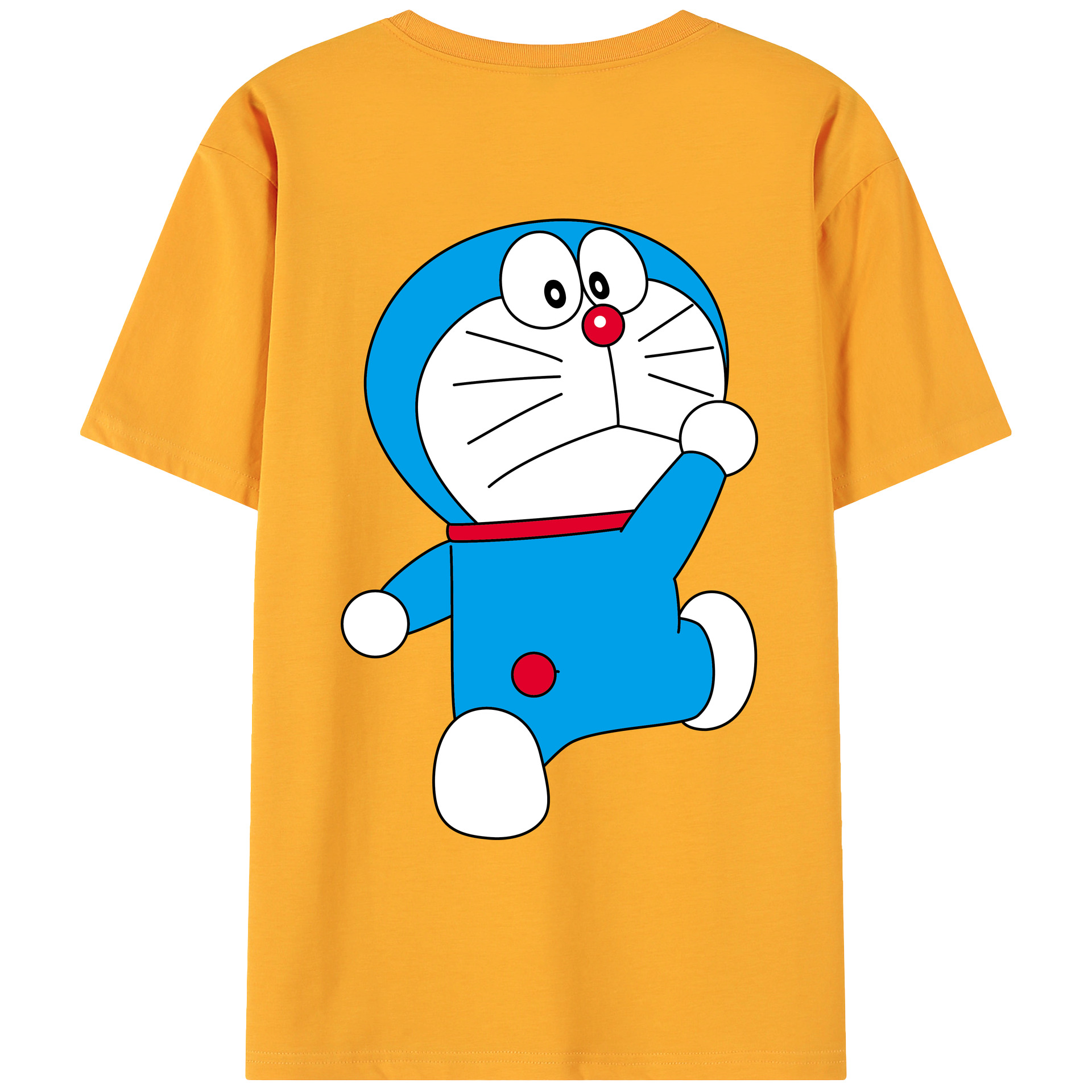 （画像用） ドラえもん Doraemon 綿100％ メンズ半袖Tシャツ（バックプリント） 通気性
