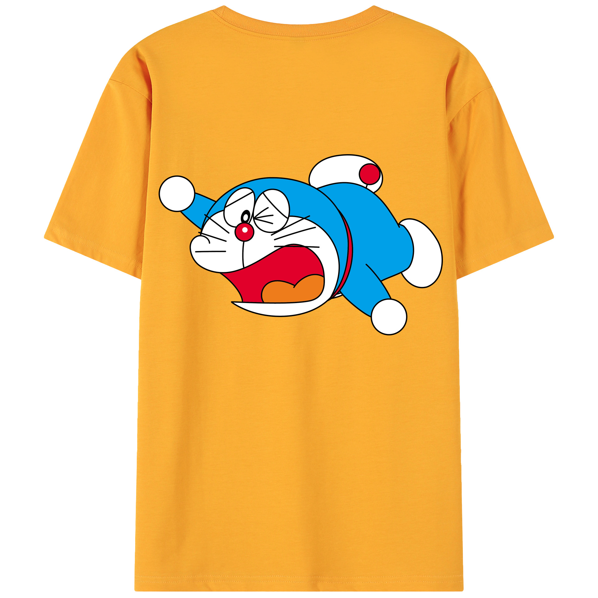 （画像用） ドラえもん Doraemon 綿100％ メンズ半袖Tシャツ（バックプリント） 通気性