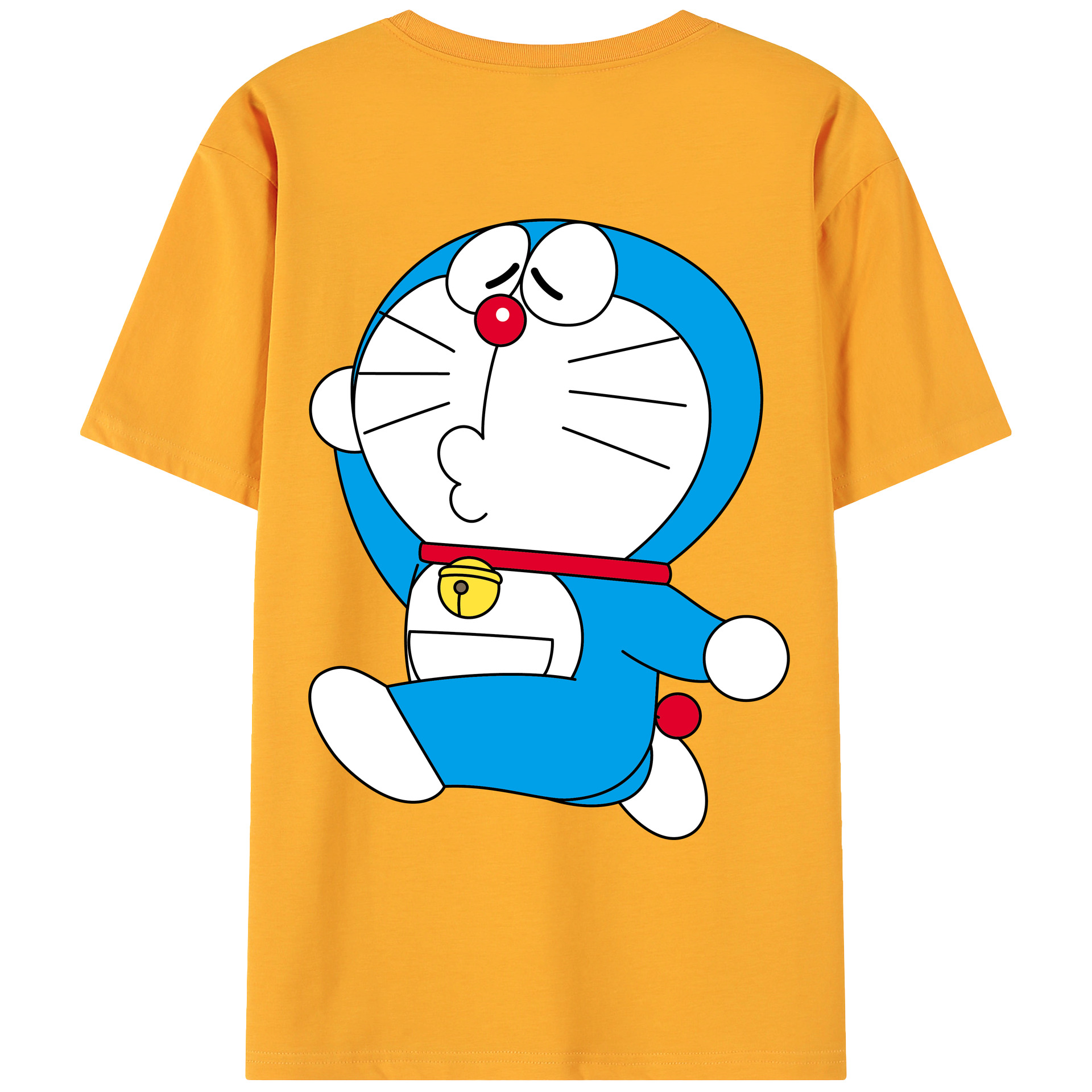 （画像用） ドラえもん Doraemon 綿100％ メンズ半袖Tシャツ（バックプリント） 通気性