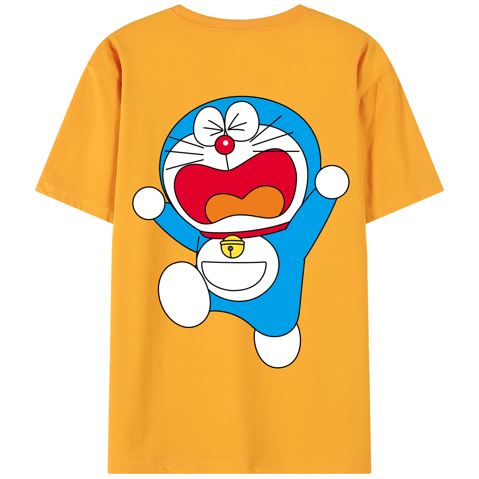 （画像用） ドラえもん Doraemon 綿100％ メンズ半袖Tシャツ（バックプリント） 通気性