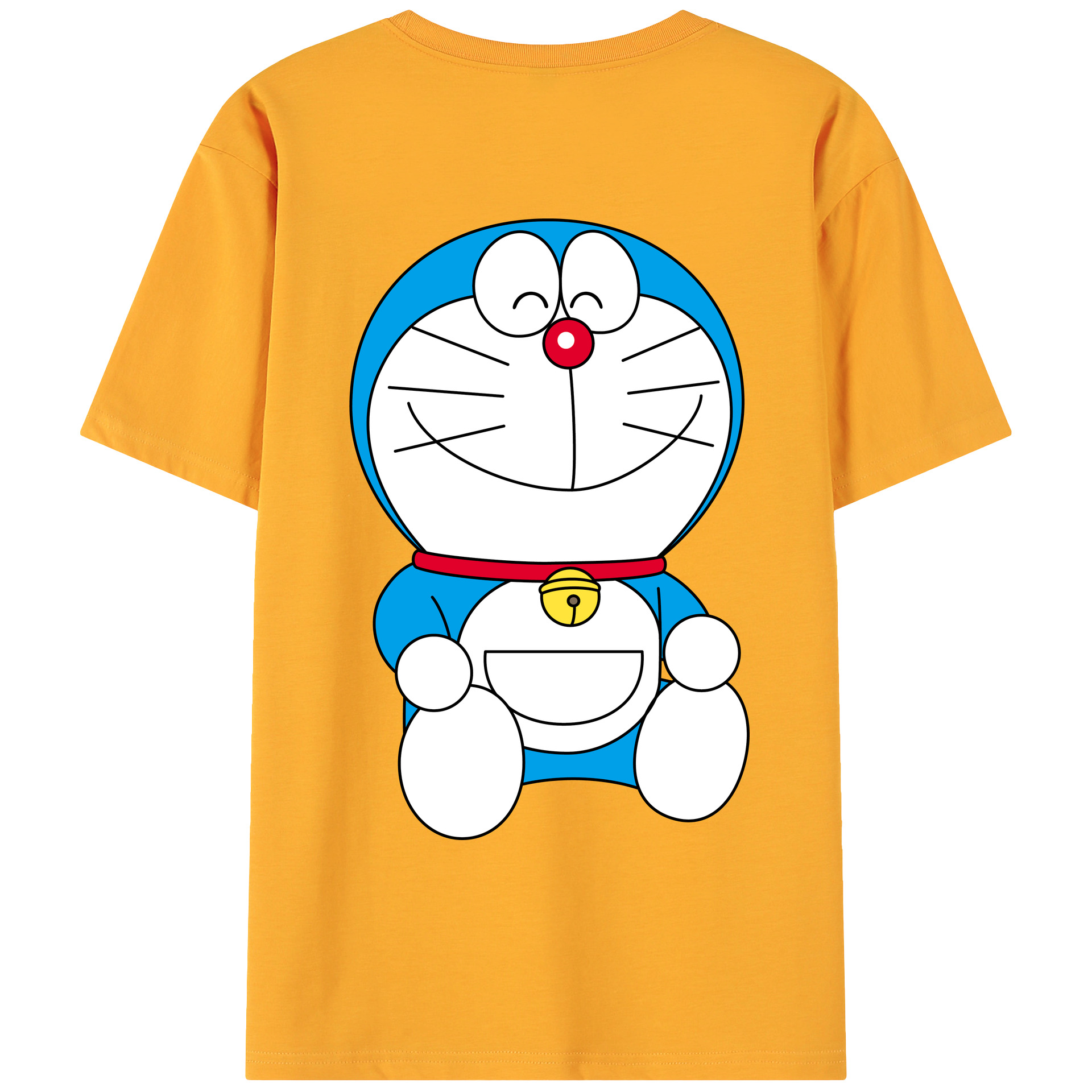 （画像用） ドラえもん Doraemon 綿100％ メンズ半袖Tシャツ（バックプリント） 通気性