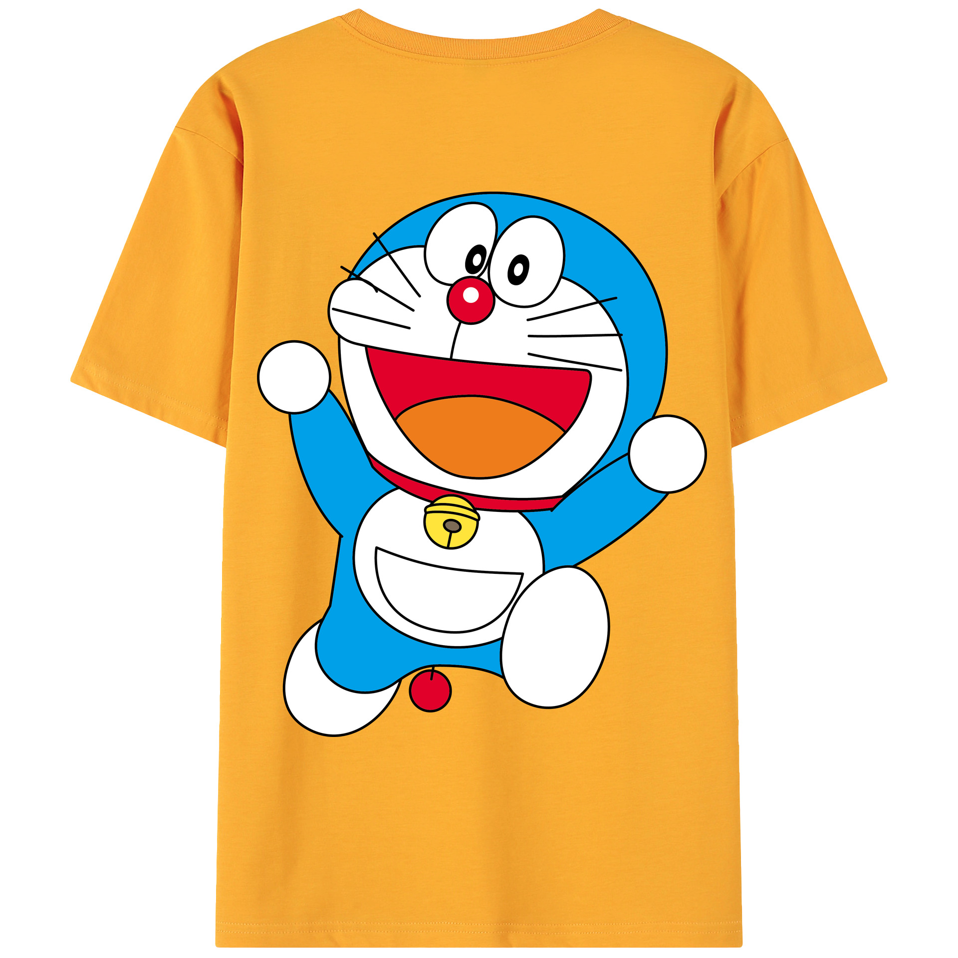 （画像用） ドラえもん Doraemon 綿100％ メンズ半袖Tシャツ（バックプリント） 通気性