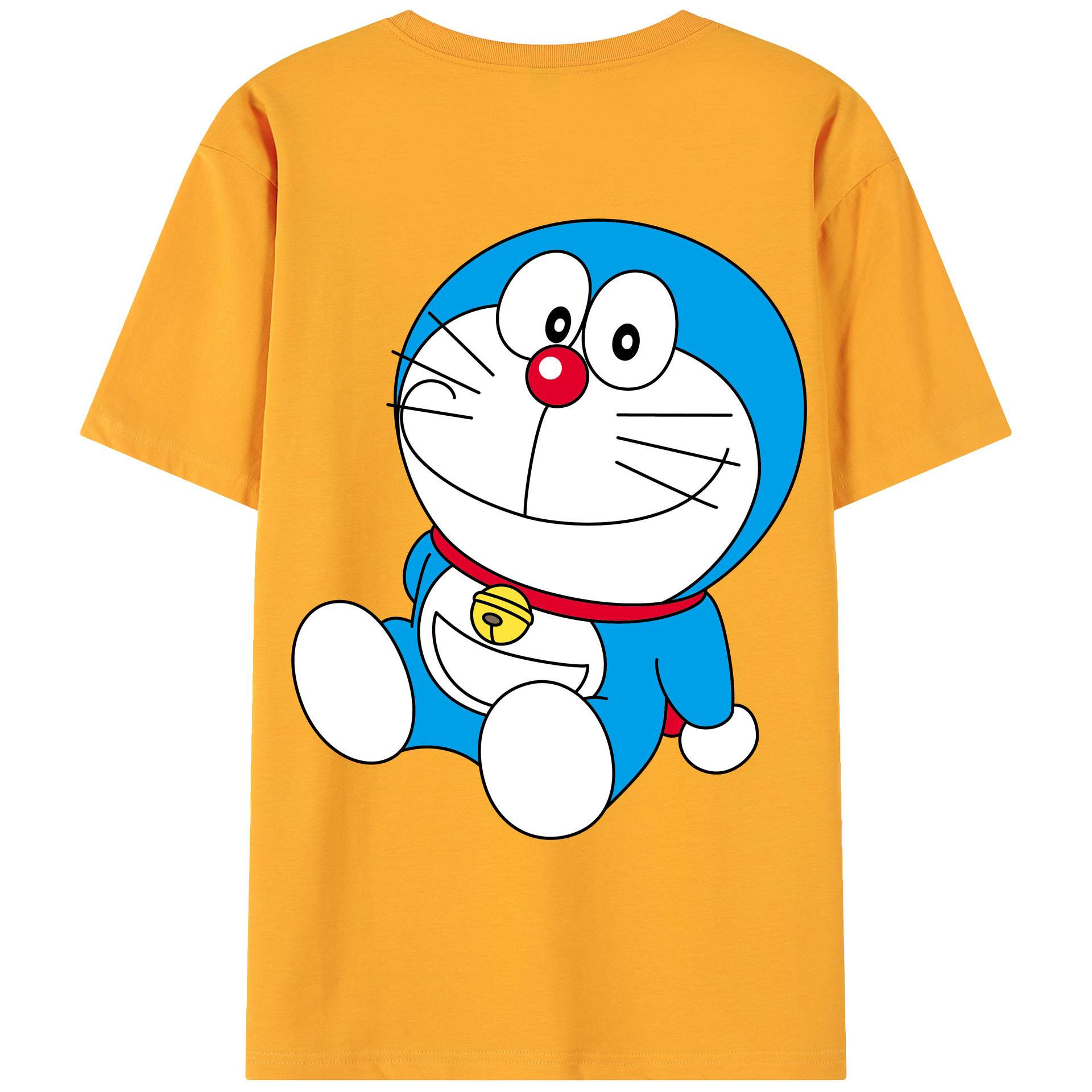 （画像用） ドラえもん Doraemon 綿100％ メンズ半袖Tシャツ（バックプリント） 通気性