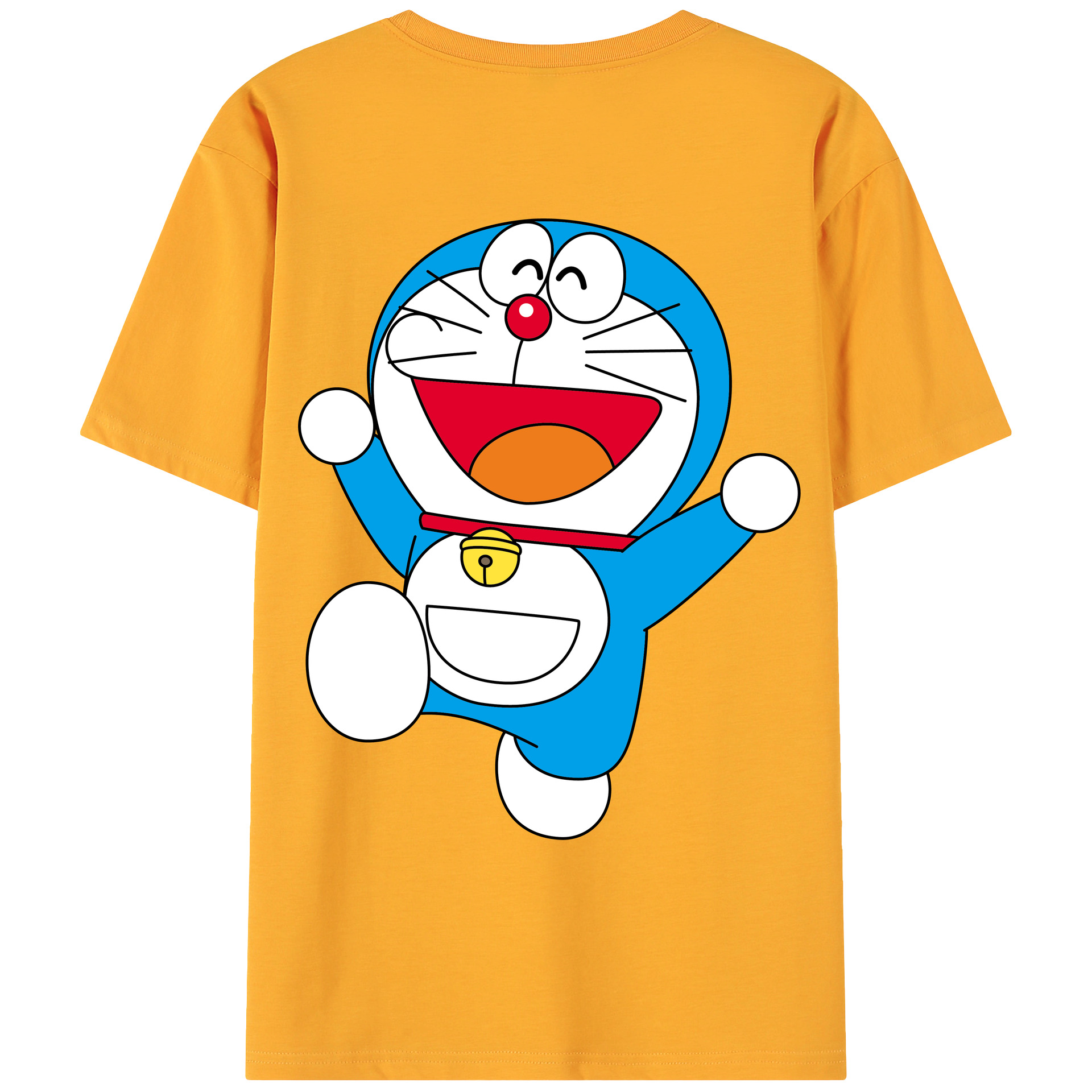 （画像用） ドラえもん Doraemon 綿100％ メンズ半袖Tシャツ（バックプリント） 通気性