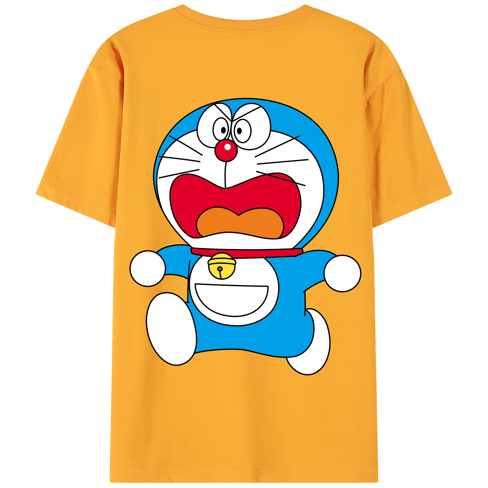 （画像用） ドラえもん Doraemon 綿100％ メンズ半袖Tシャツ（バックプリント） 通気性