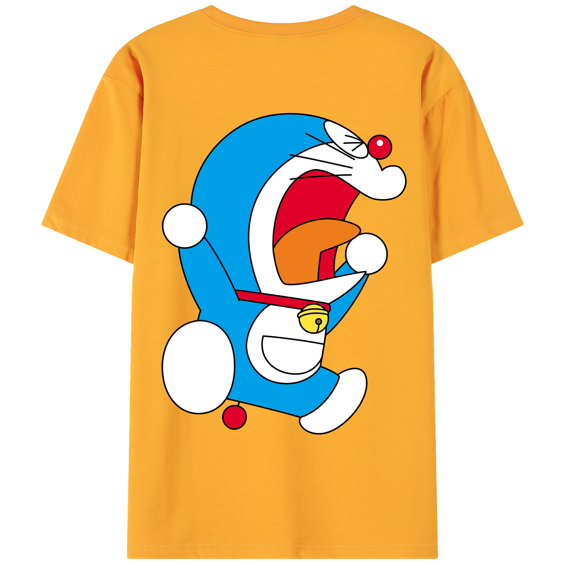 （画像用） ドラえもん Doraemon 綿100％ メンズ半袖Tシャツ（バックプリント） 通気性