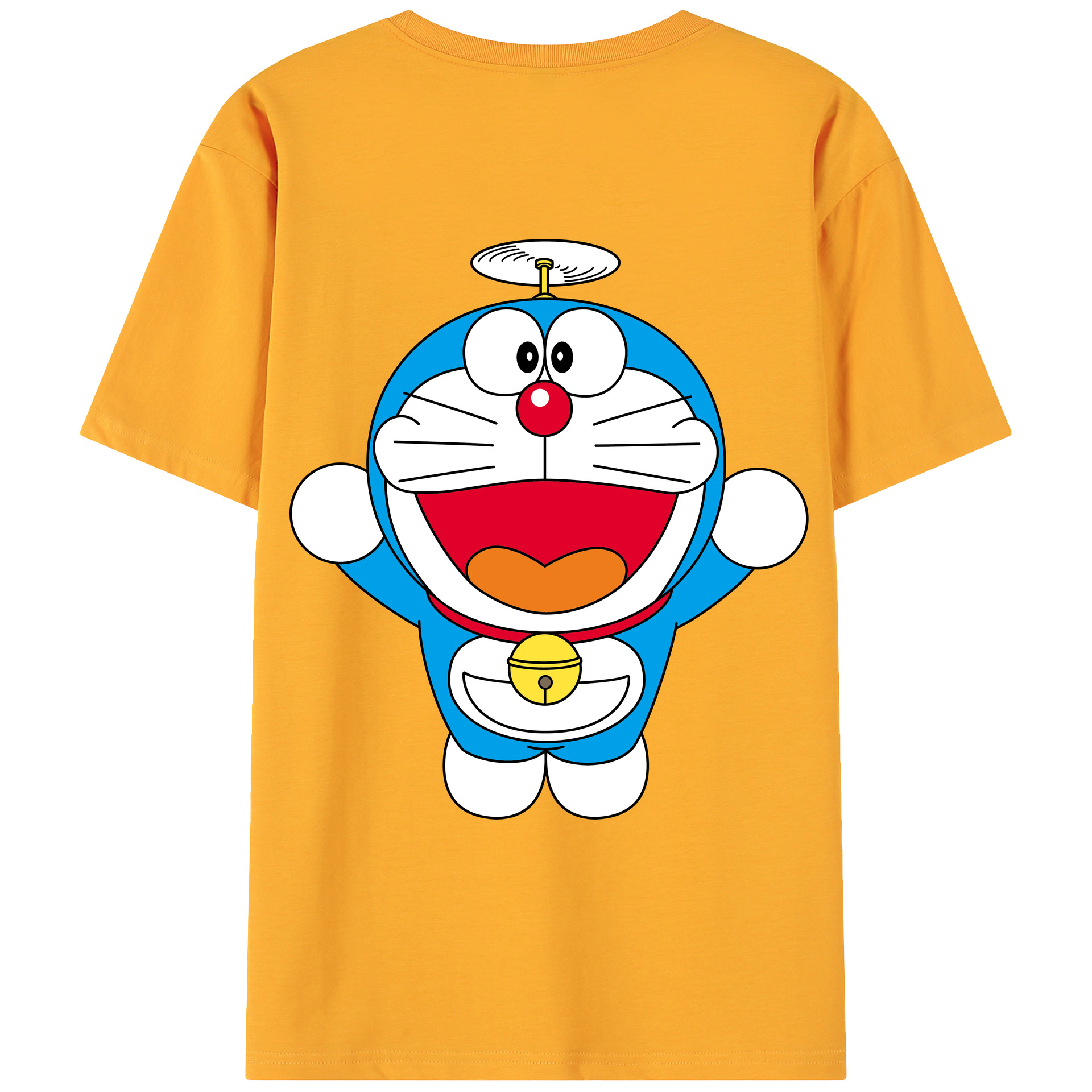 （画像用） ドラえもん Doraemon 綿100％ メンズ半袖Tシャツ（バックプリント） 通気性