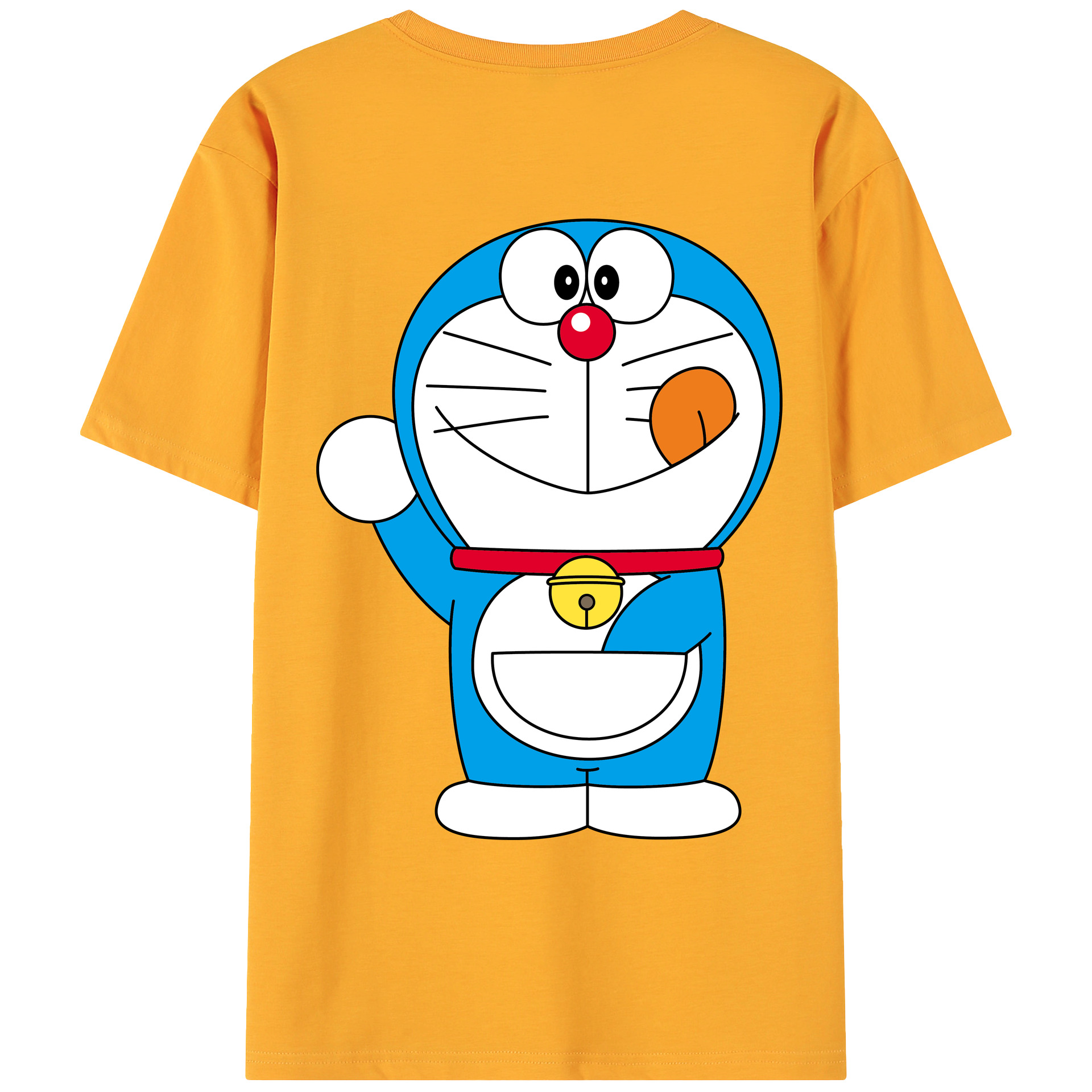 （画像用） ドラえもん Doraemon 綿100％ メンズ半袖Tシャツ（バックプリント） 通気性