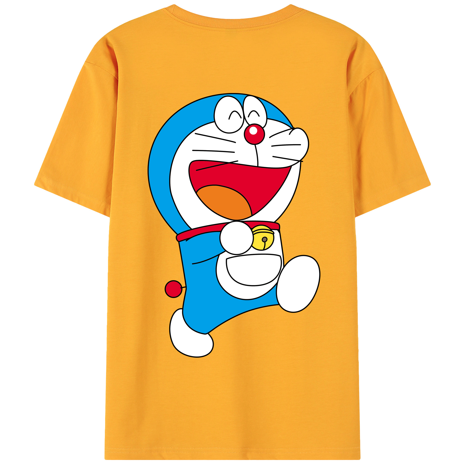 （画像用） ドラえもん Doraemon 綿100％ メンズ半袖Tシャツ（バックプリント） 通気性
