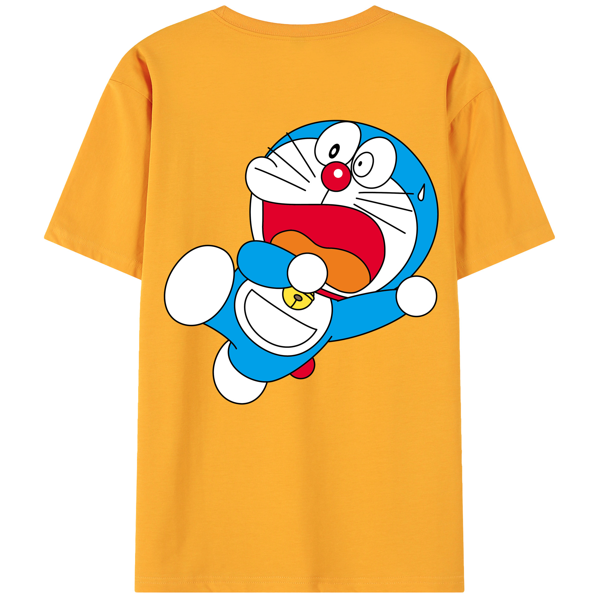 （画像用） ドラえもん Doraemon 綿100％ メンズ半袖Tシャツ（バックプリント） 通気性