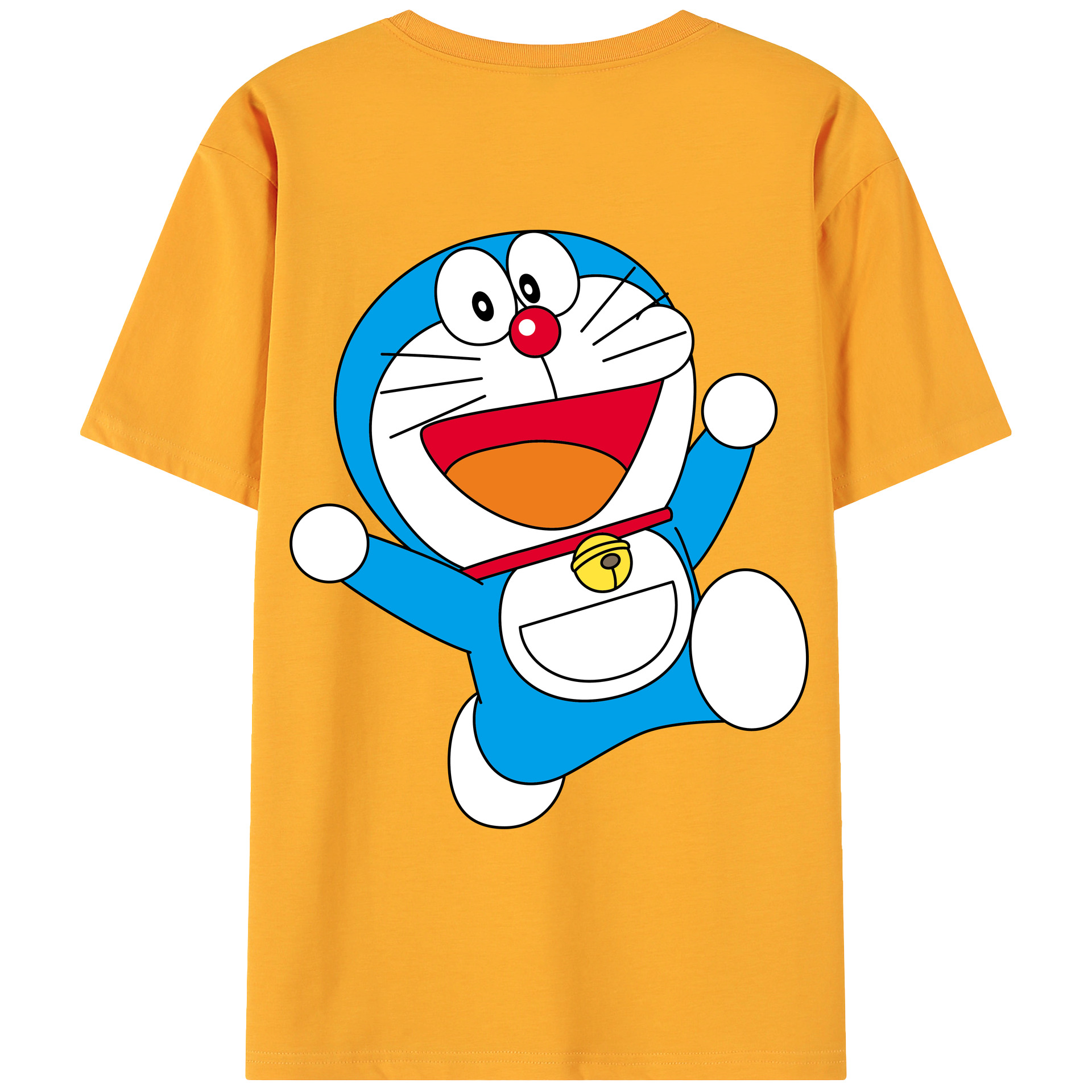 （画像用） ドラえもん Doraemon 綿100％ メンズ半袖Tシャツ（バックプリント） 通気性
