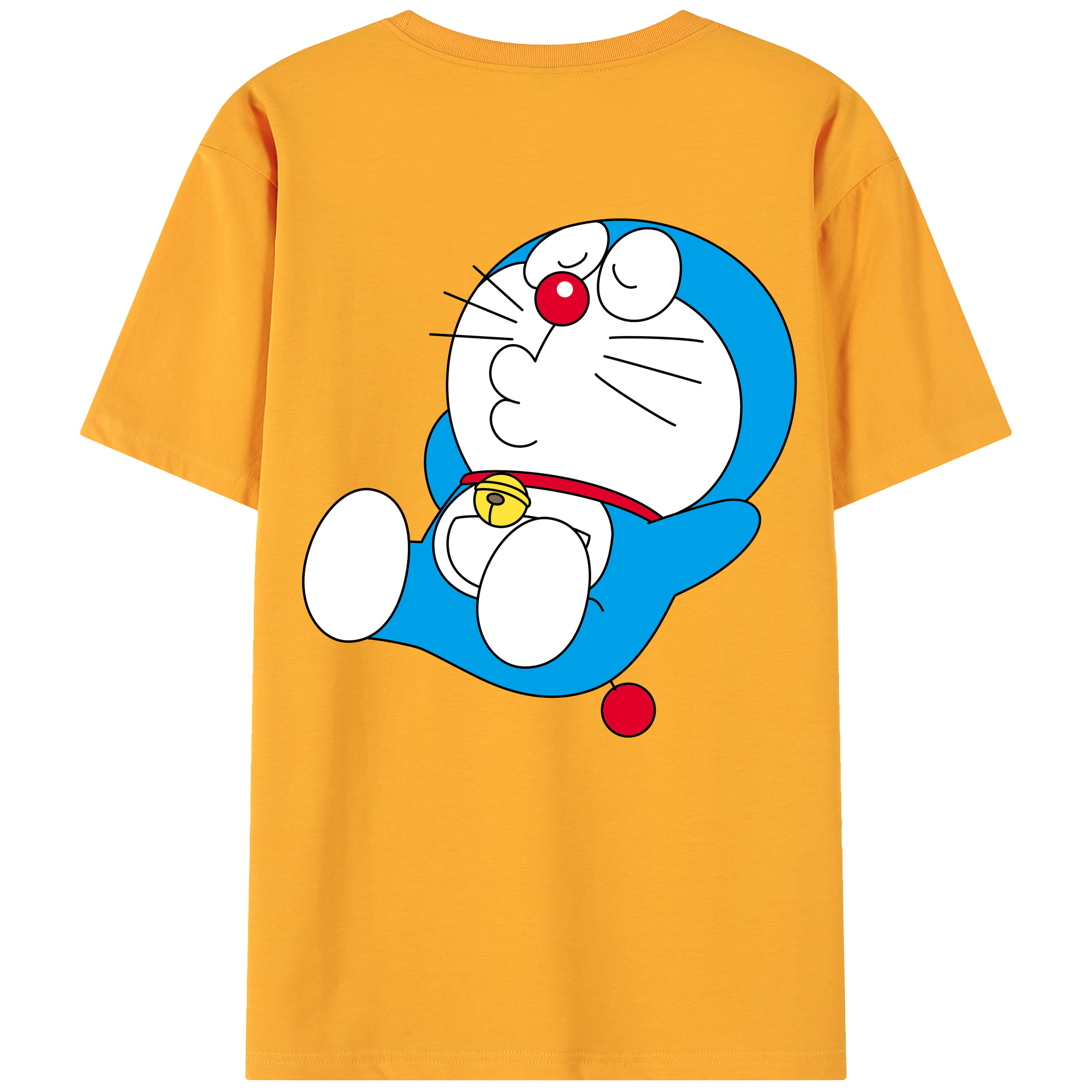 （画像用） ドラえもん Doraemon 綿100％ メンズ半袖Tシャツ（バックプリント） 通気性
