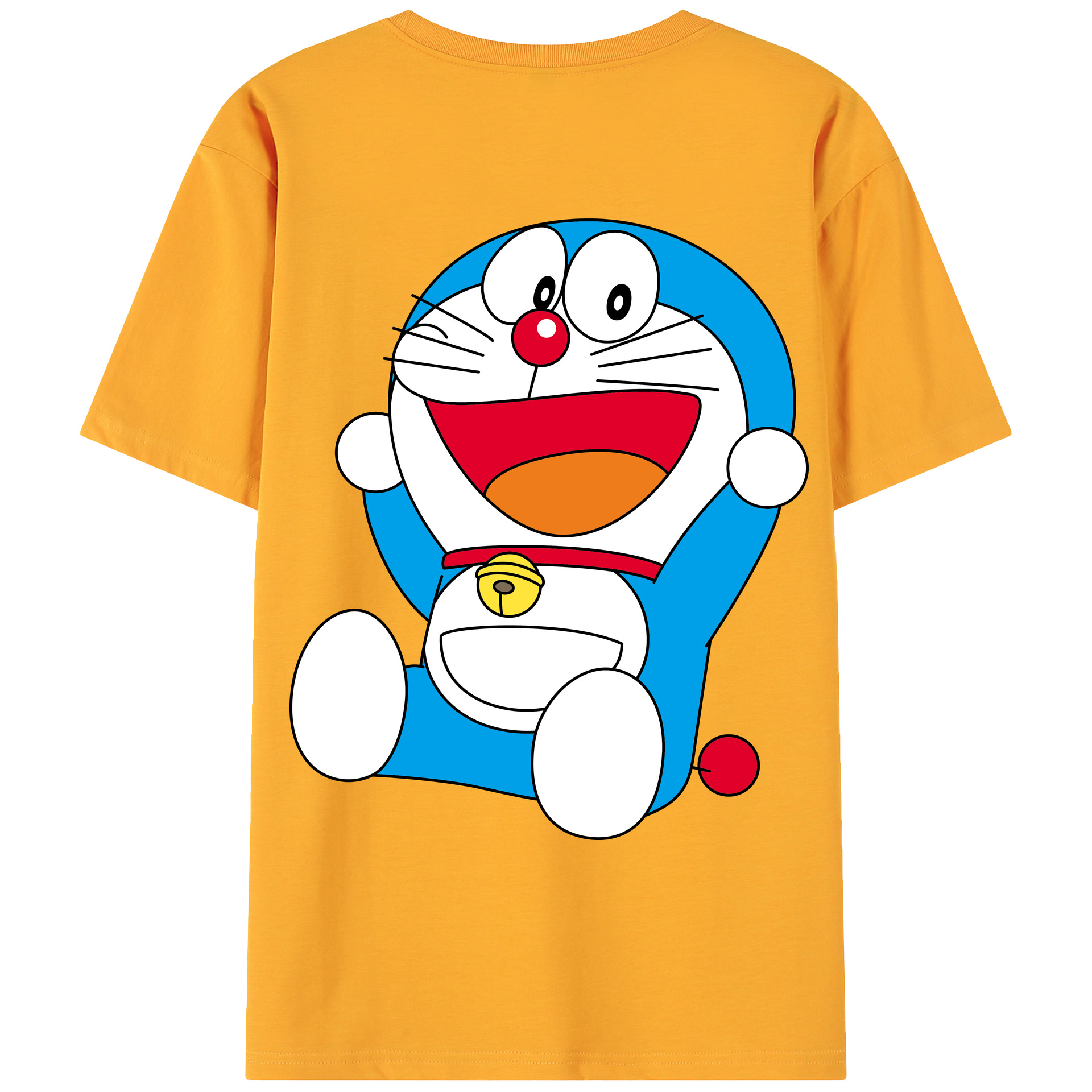 （画像用） ドラえもん Doraemon 綿100％ メンズ半袖Tシャツ（バックプリント） 通気性
