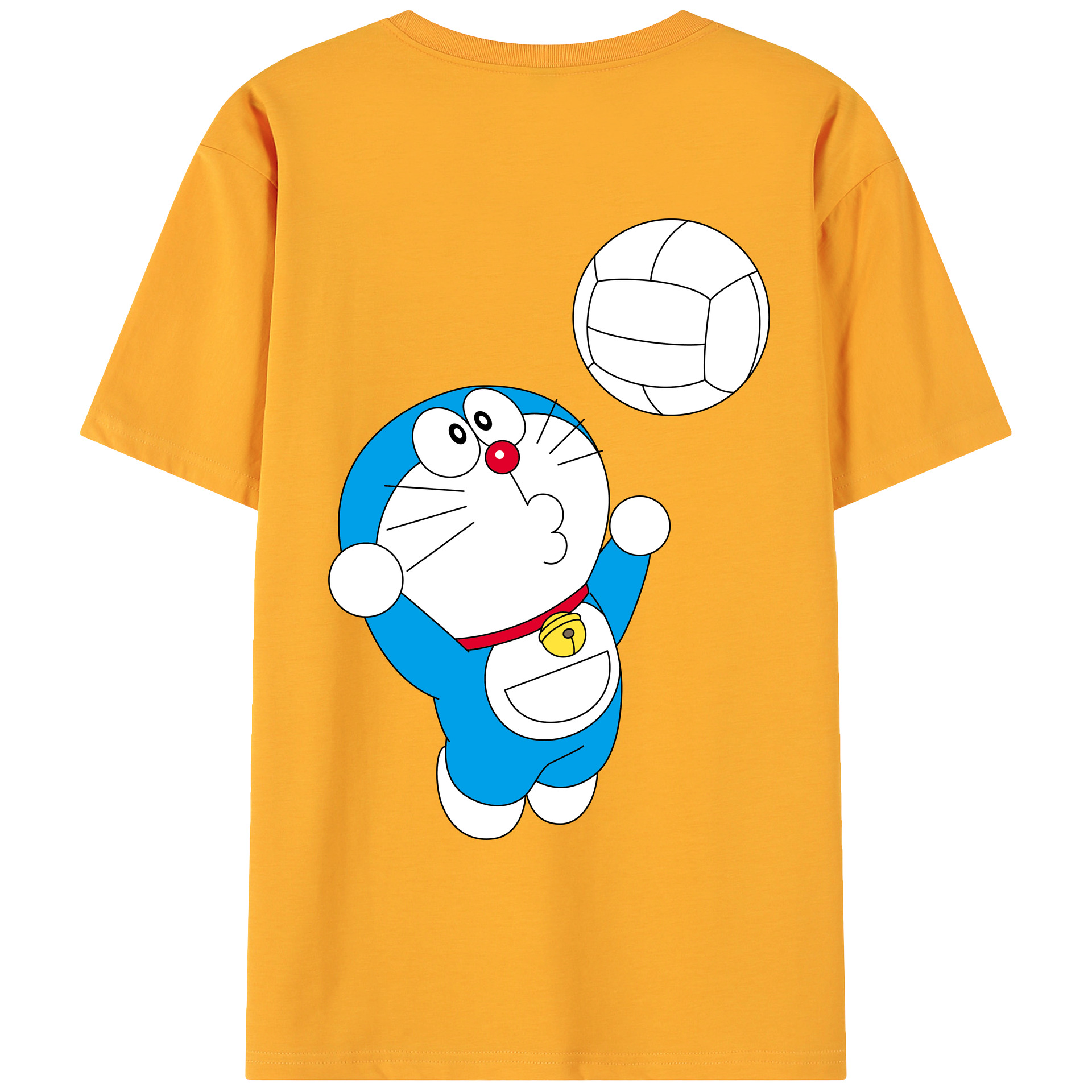 （画像用） ドラえもん Doraemon 綿100％ メンズ半袖Tシャツ（バックプリント） 通気性
